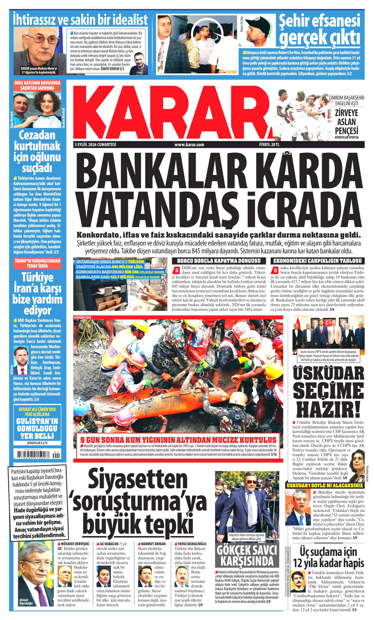 Gazeteler bugün ne yazdı? (5 Eylül) - 7. fotoğraf