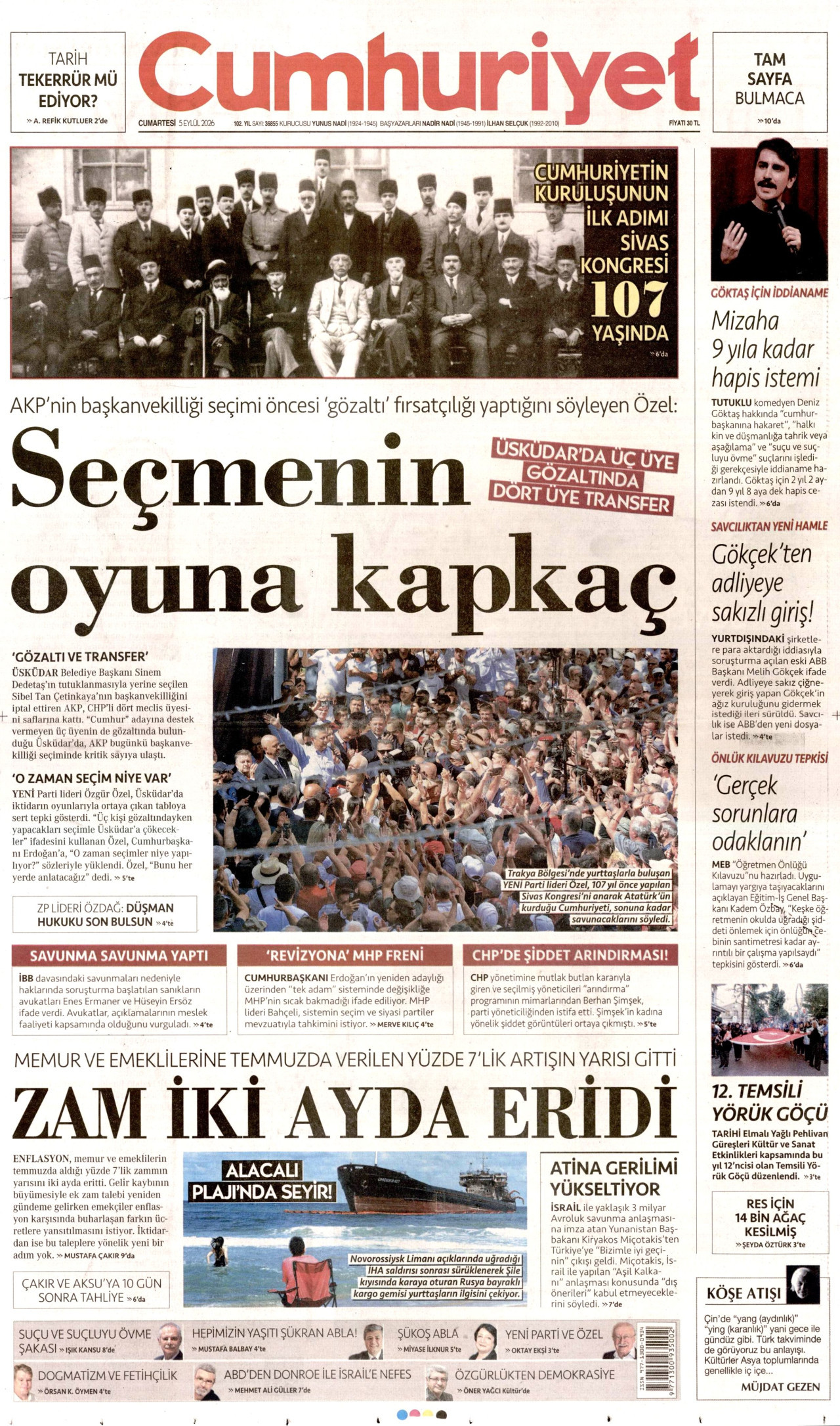 Gazeteler bugün ne yazdı? (5 Eylül) - 4. fotoğraf