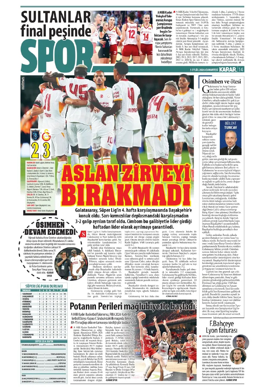 Bu derbi çok renkli! Spor basını bugün ne yazdı? (5 Eylül) - 6. fotoğraf