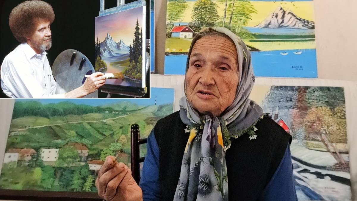 Yerli Bob Ross! 81 yaşında 44 tablo yaptı - 1. fotoğraf