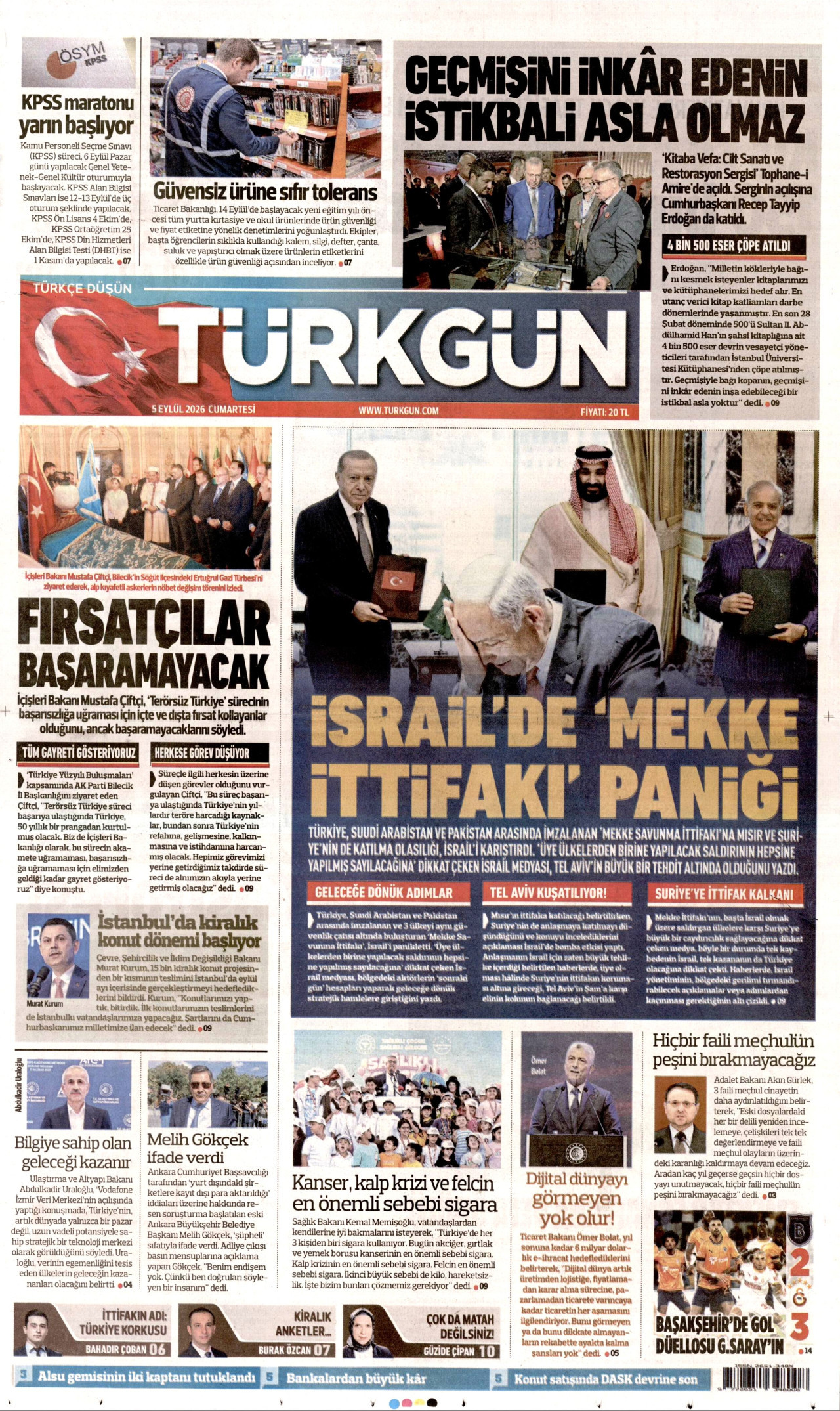 Gazeteler bugün ne yazdı? (5 Eylül) - 6. fotoğraf