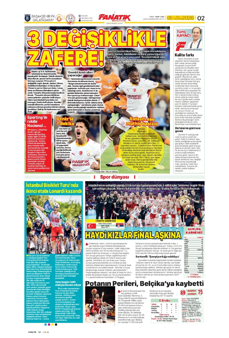 Bu derbi çok renkli! Spor basını bugün ne yazdı? (5 Eylül) - 12. fotoğraf