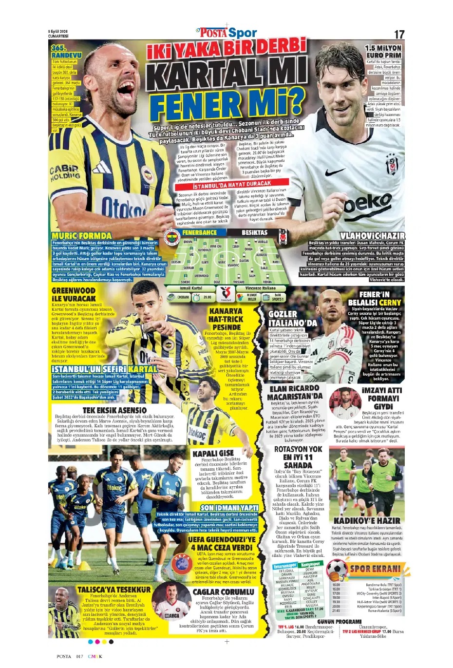 Bu derbi çok renkli! Spor basını bugün ne yazdı? (5 Eylül) - 5. fotoğraf