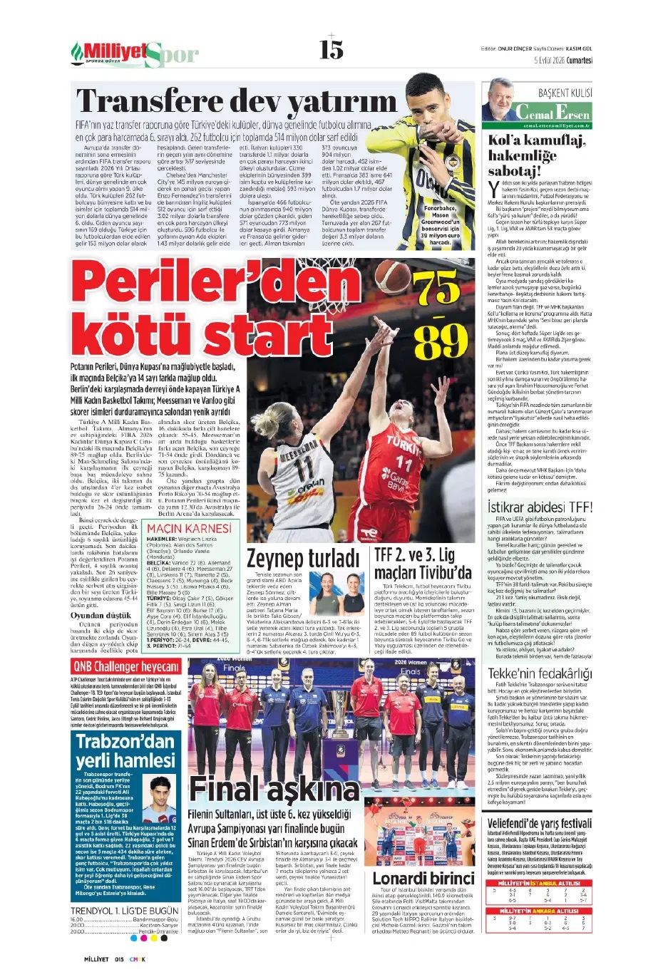 Bu derbi çok renkli! Spor basını bugün ne yazdı? (5 Eylül) - 4. fotoğraf