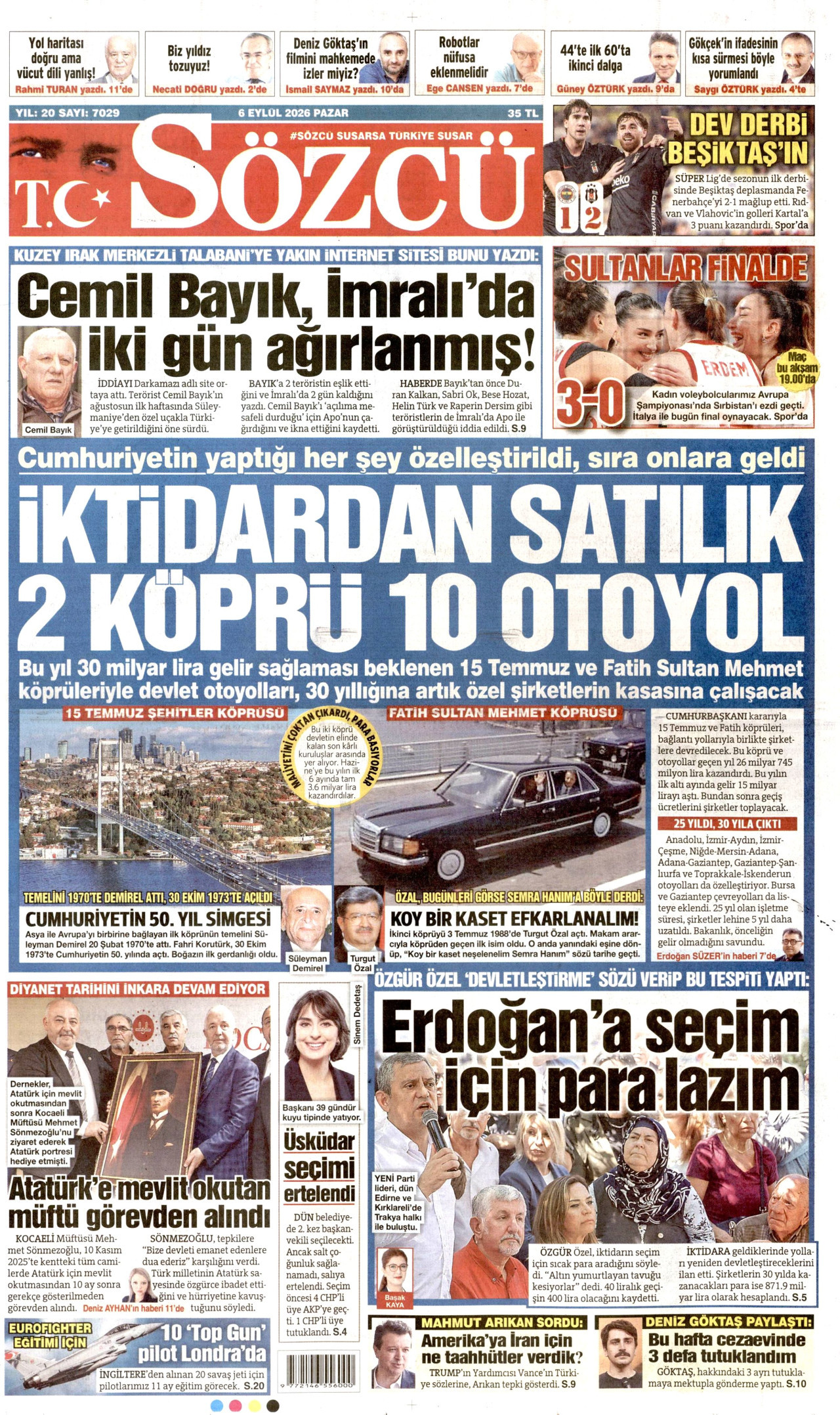 Gazeteler bugün ne yazdı? (6 Eylül) - 11. fotoğraf