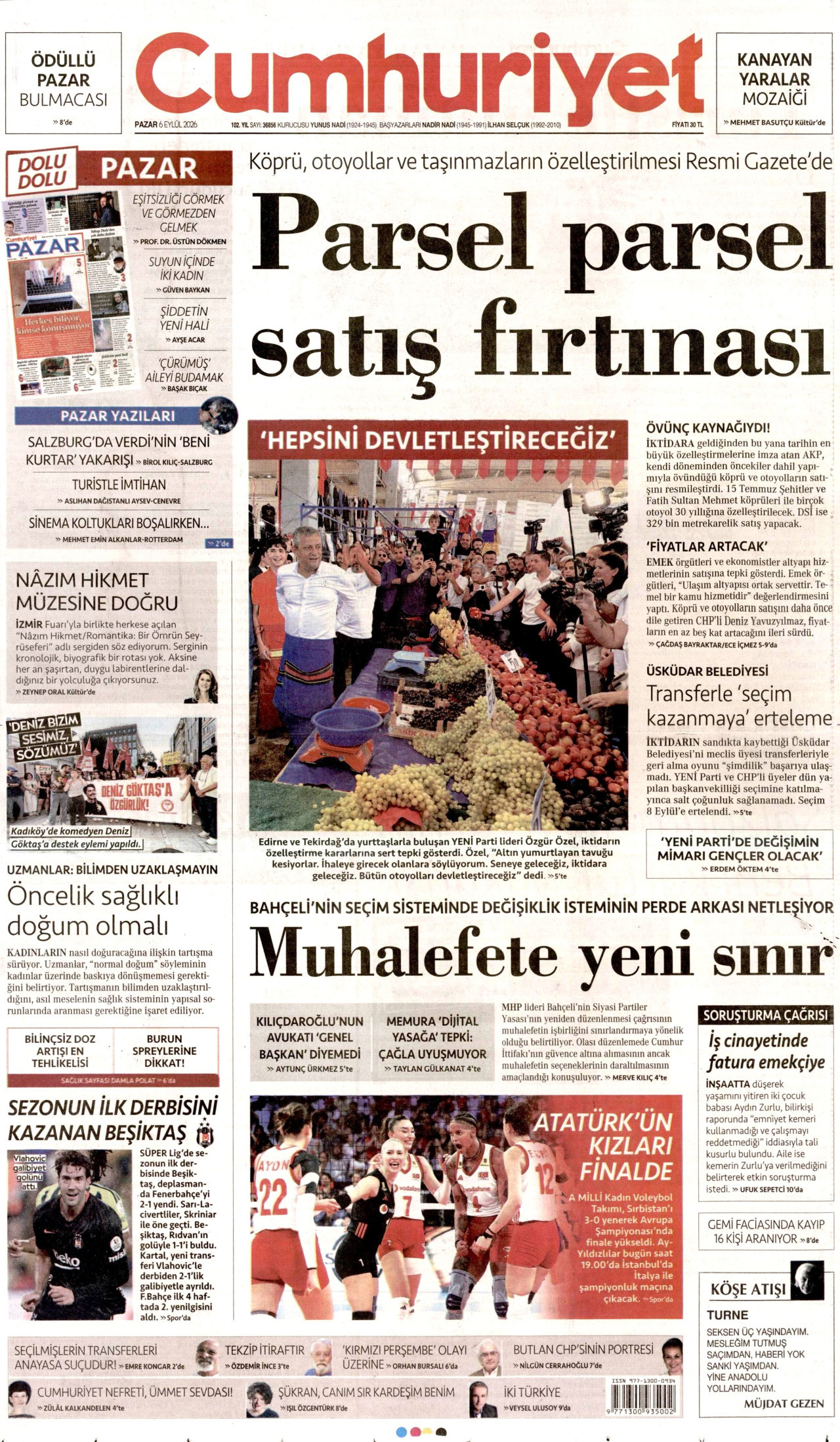 Gazeteler bugün ne yazdı? (6 Eylül) - 9. fotoğraf