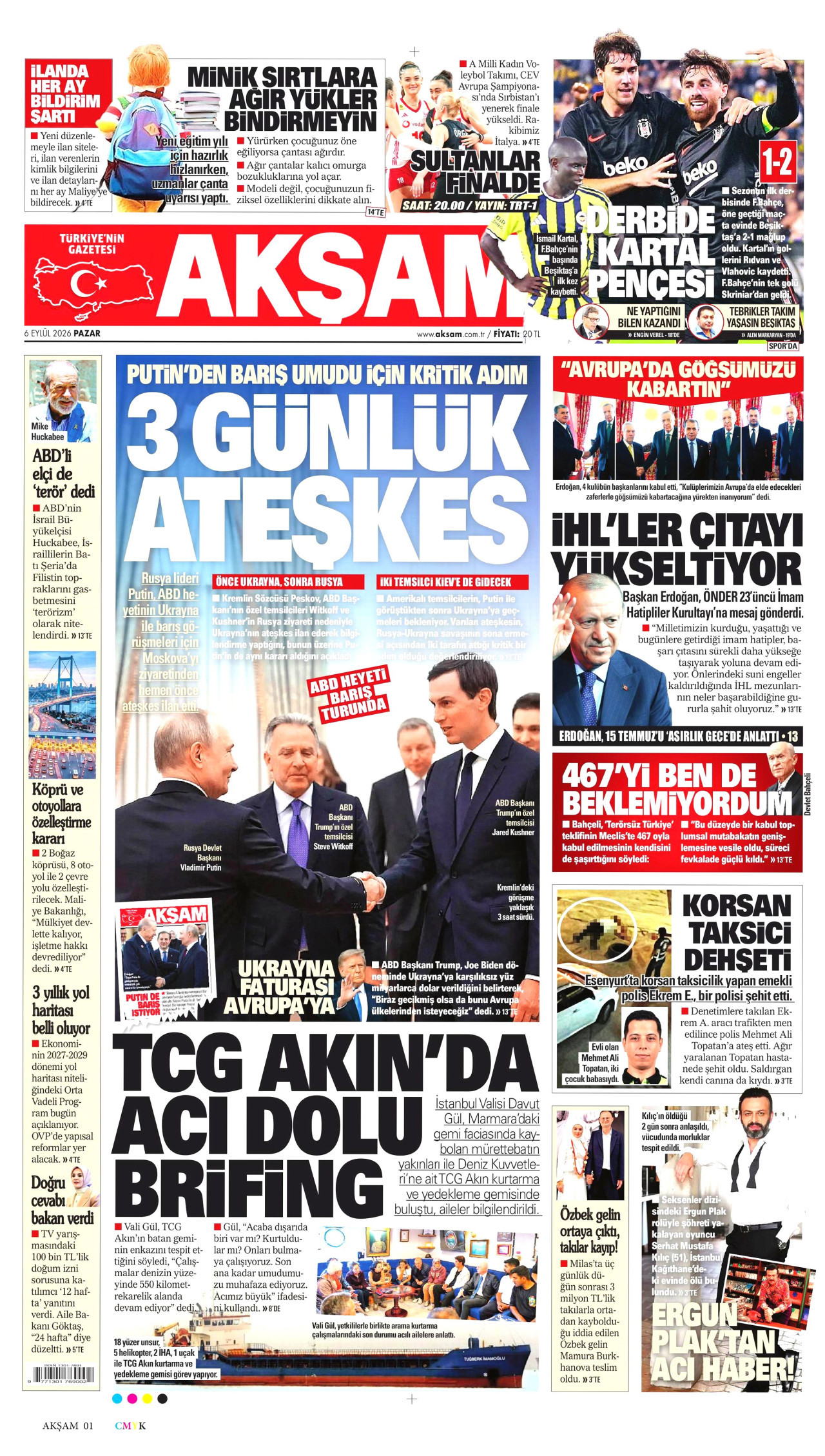 Gazeteler bugün ne yazdı? (6 Eylül) - 3. fotoğraf
