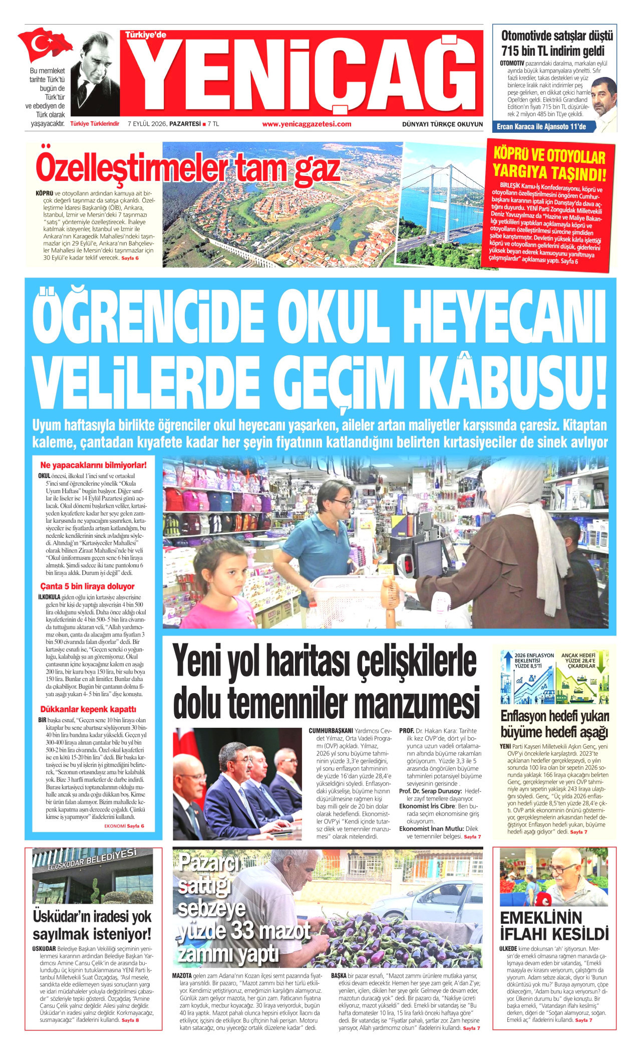 Gazeteler bugün ne yazdı? (7 Eylül) - 3. fotoğraf