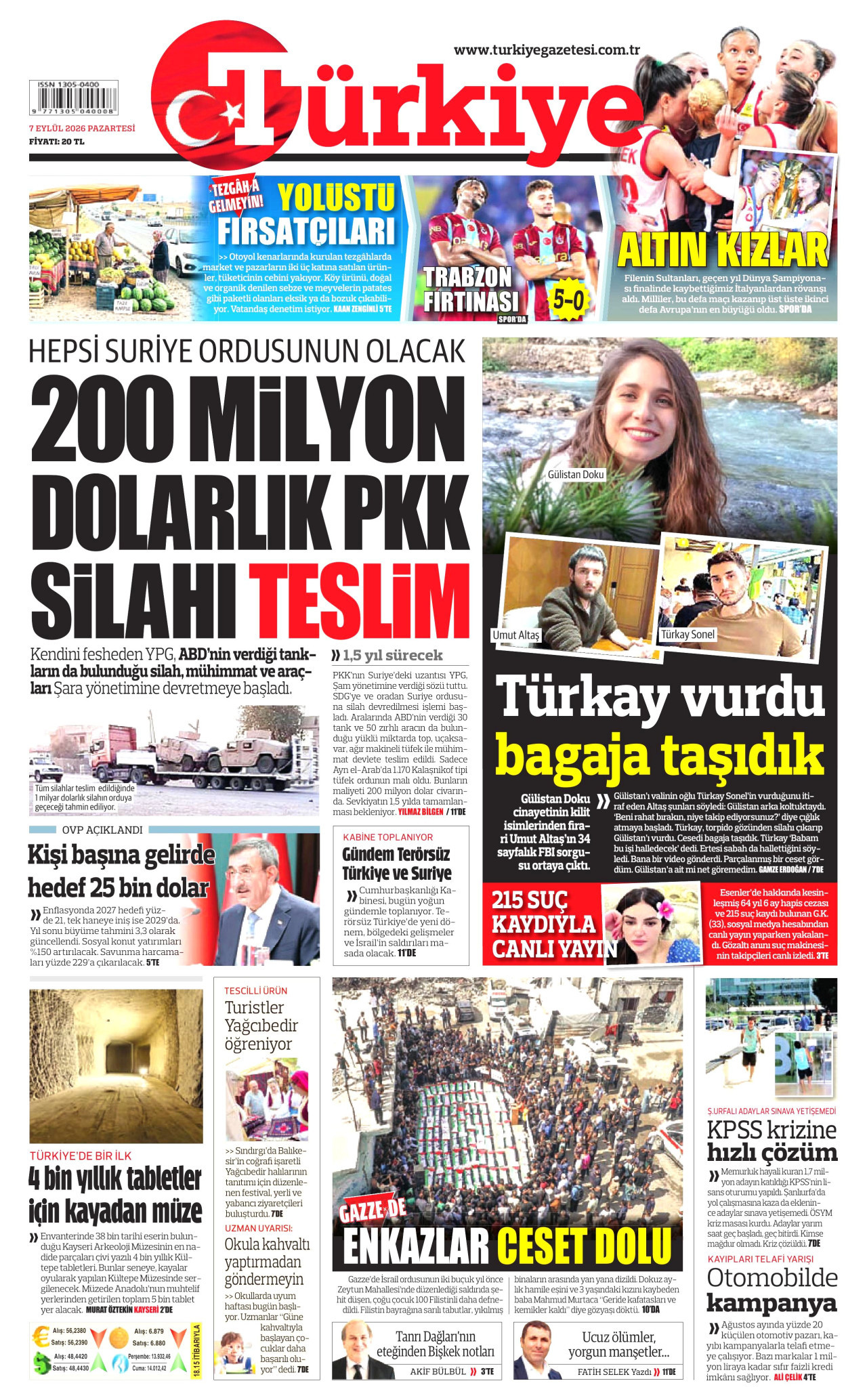 Gazeteler bugün ne yazdı? (7 Eylül) - 1. fotoğraf