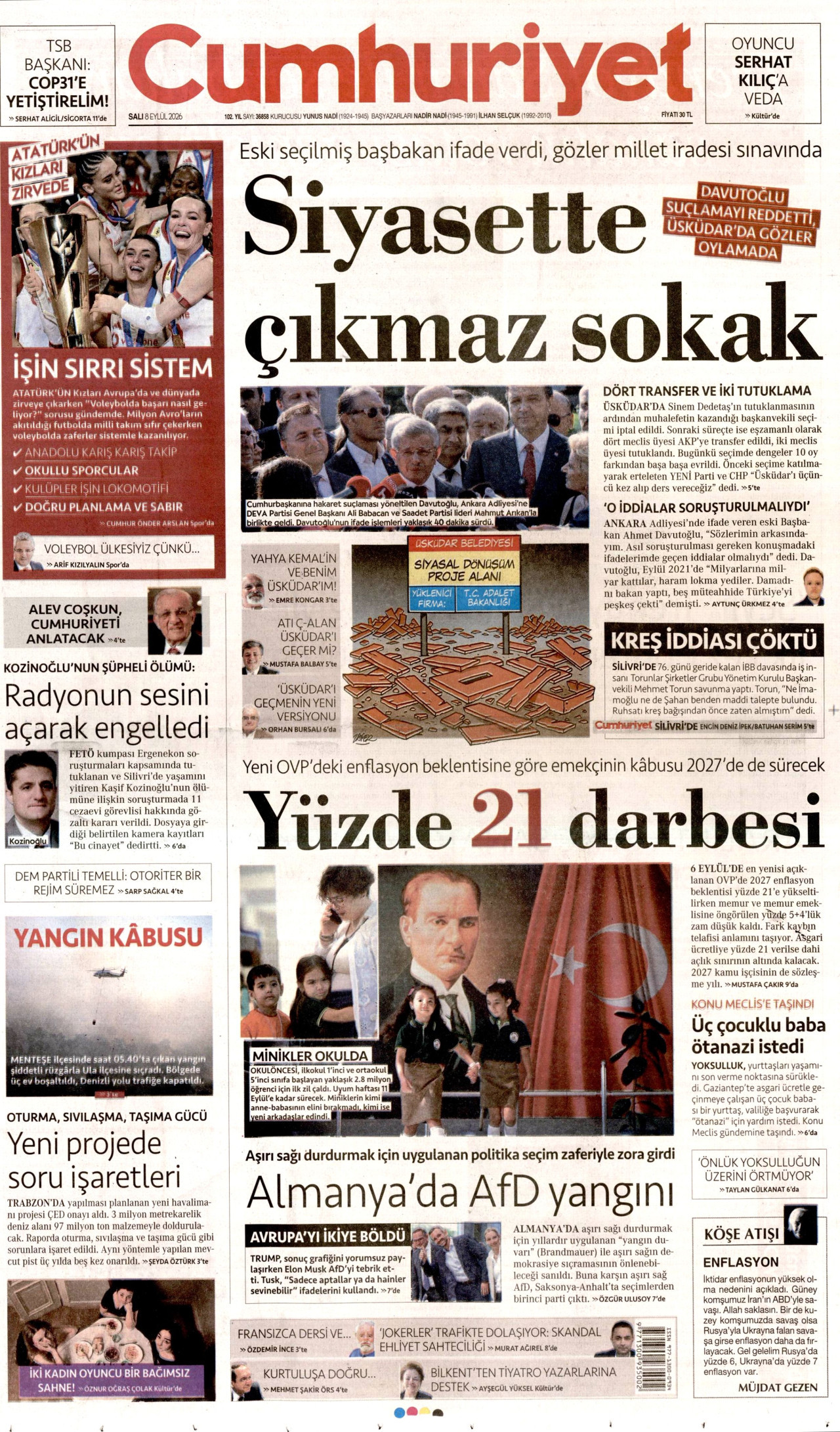 Gazeteler bugün ne yazdı? (8 Eylül) - 4. fotoğraf