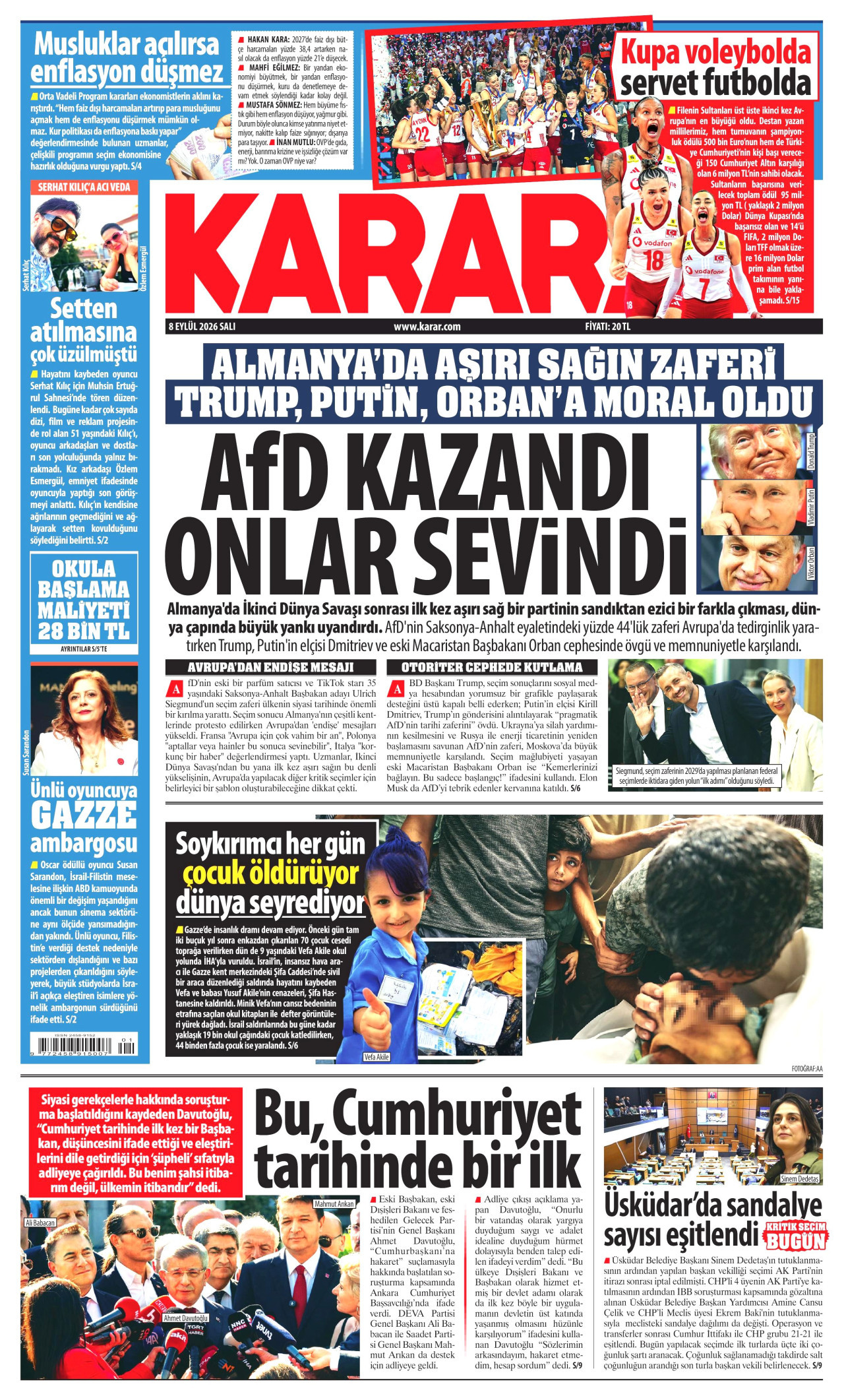 Gazeteler bugün ne yazdı? (8 Eylül) - 6. fotoğraf