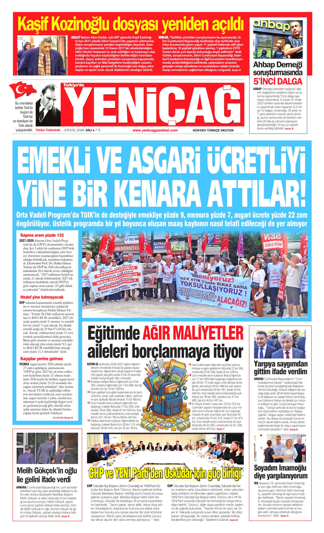 Gazeteler bugün ne yazdı? (8 Eylül) - 3. fotoğraf