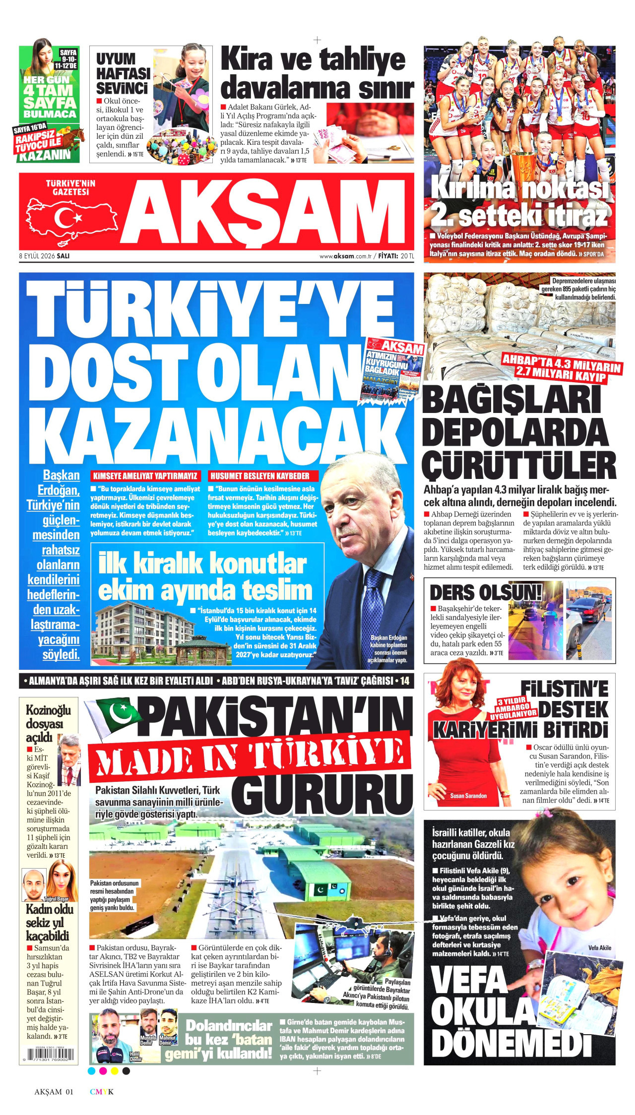 Gazeteler bugün ne yazdı? (8 Eylül) - 9. fotoğraf