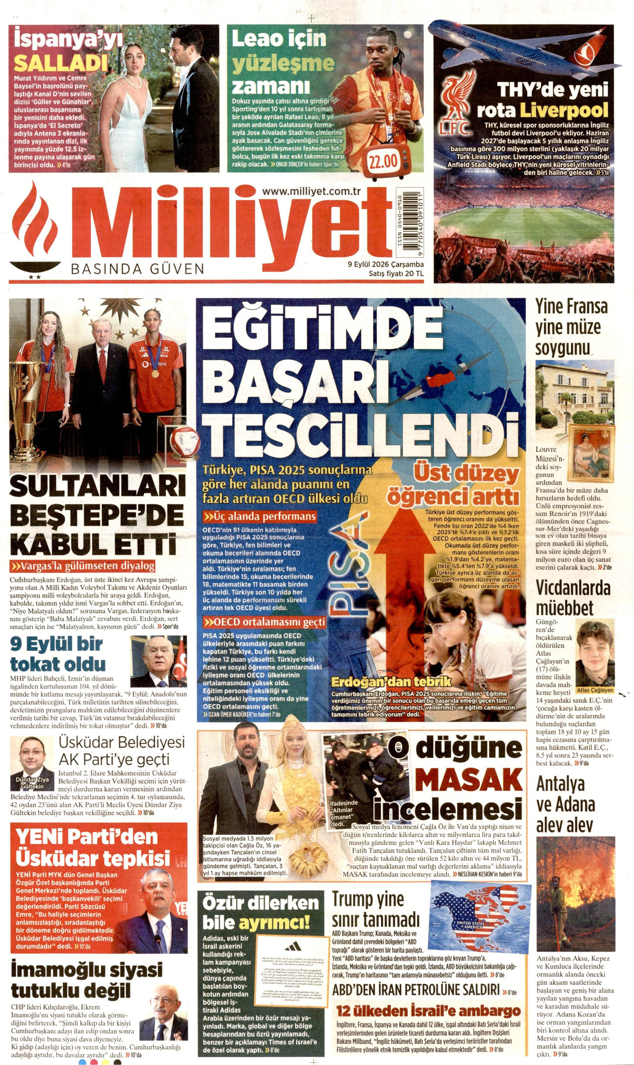 Gazeteler bugün ne yazdı? (9 Eylül) - 5. fotoğraf