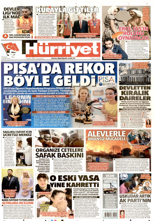 Gazeteler bugün ne yazdı? (9 Eylül) - 1. fotoğraf
