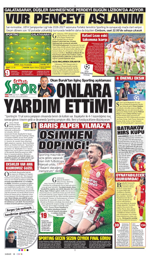 Avrupa mesaisi başlıyor | Spor manşetleri - 10. fotoğraf