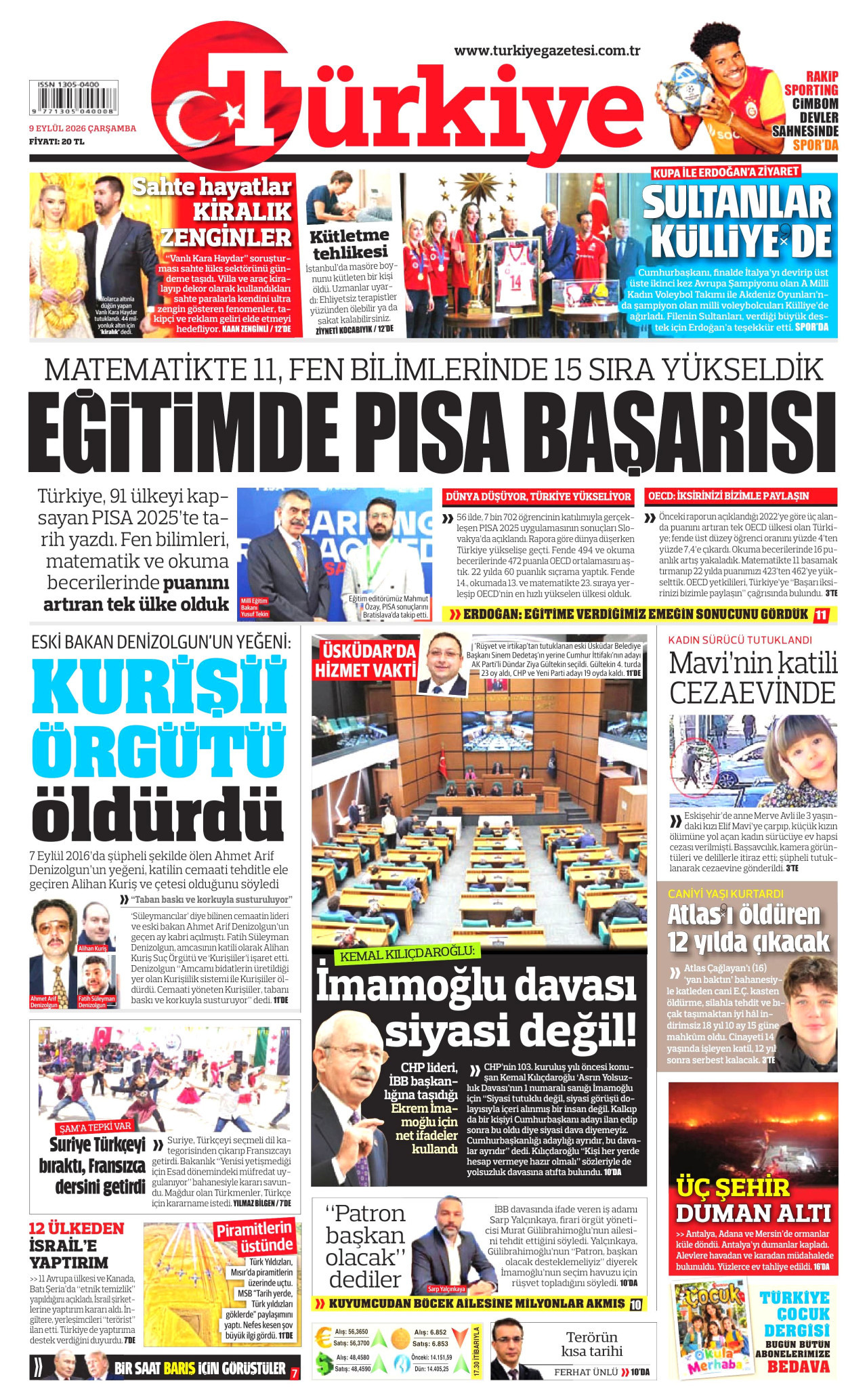 Gazeteler bugün ne yazdı? (9 Eylül) - 8. fotoğraf