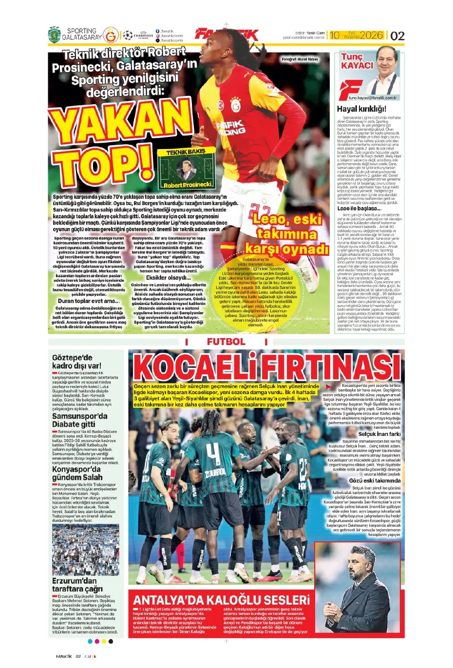 Kadıköy'de ROMAntik gece! Spor basını bugün ne yazdı? (10 Eylül) - 9. fotoğraf