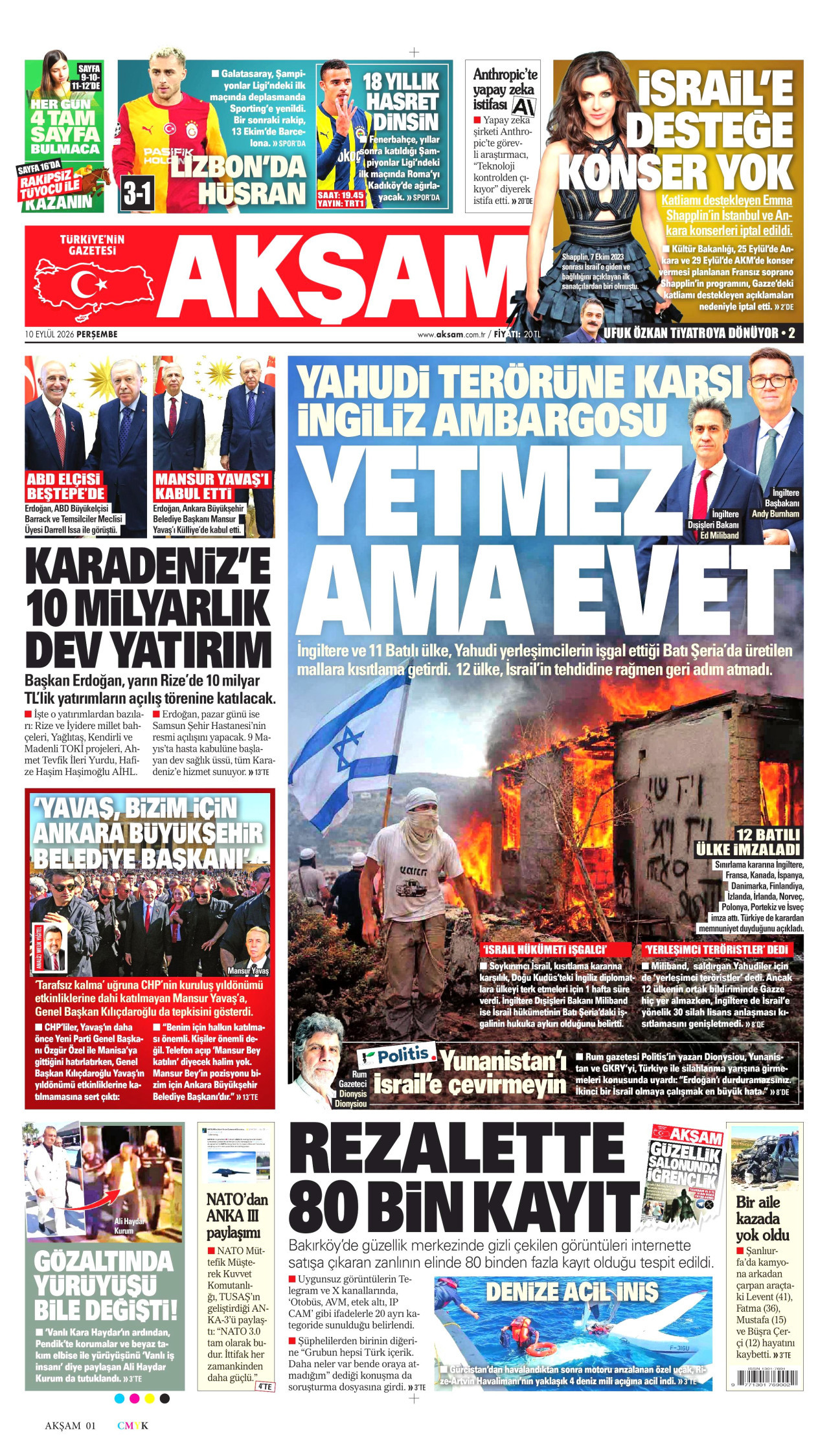 Gazeteler bugün ne yazdı? (10 Eylül) - 10. fotoğraf