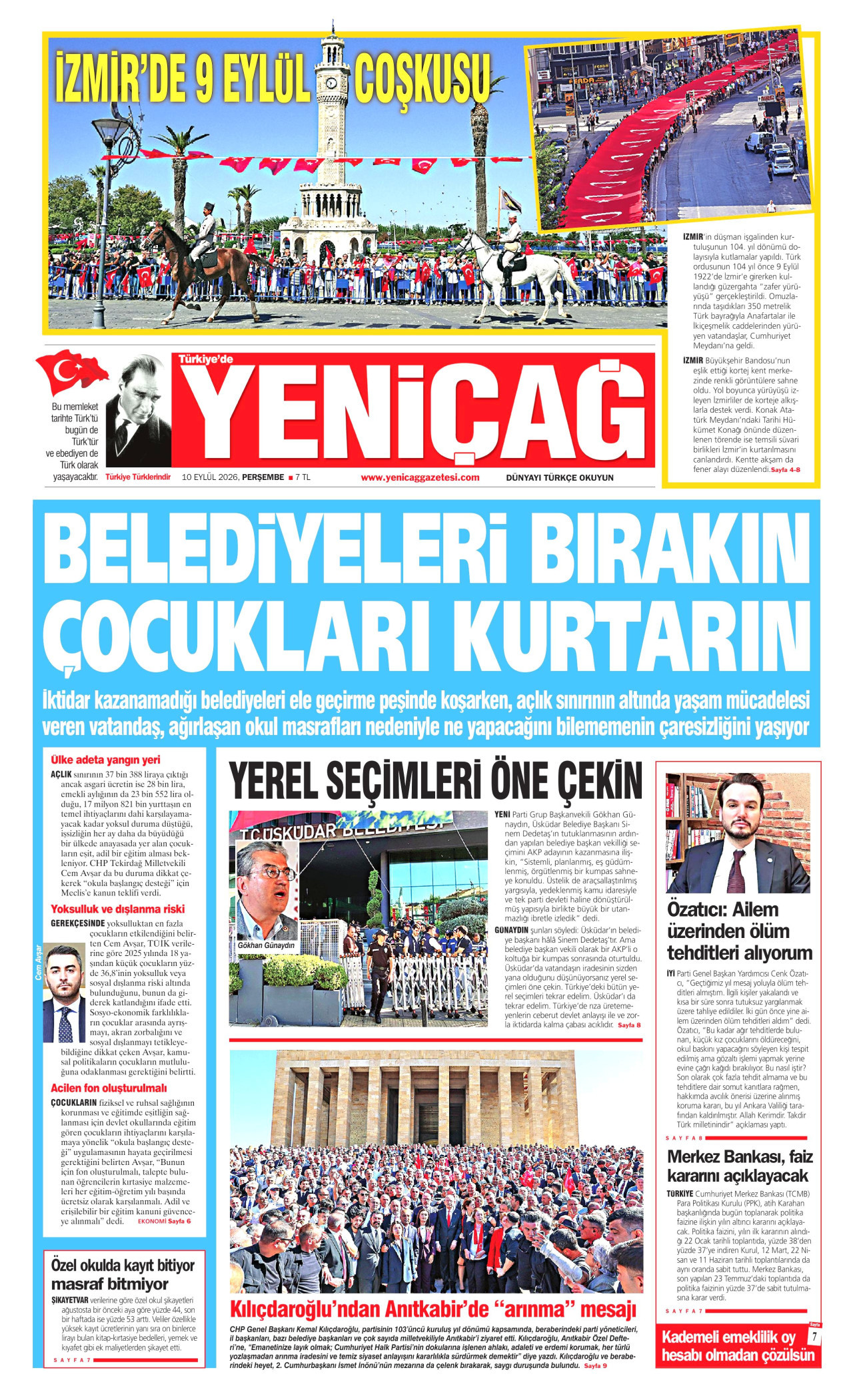 Gazeteler bugün ne yazdı? (10 Eylül) - 8. fotoğraf