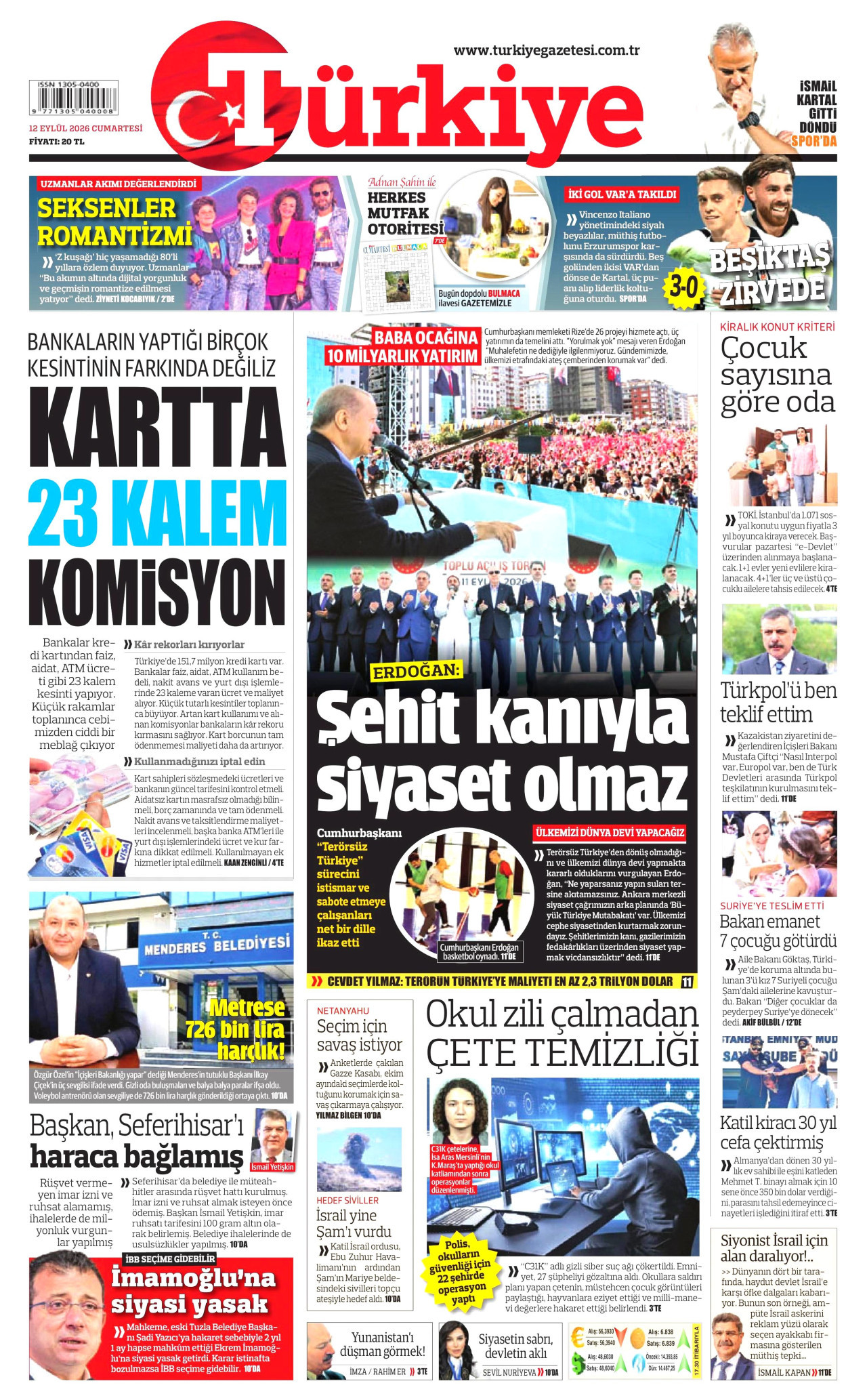 Gazeteler bugün ne yazdı? (12 Eylül) - 4. fotoğraf