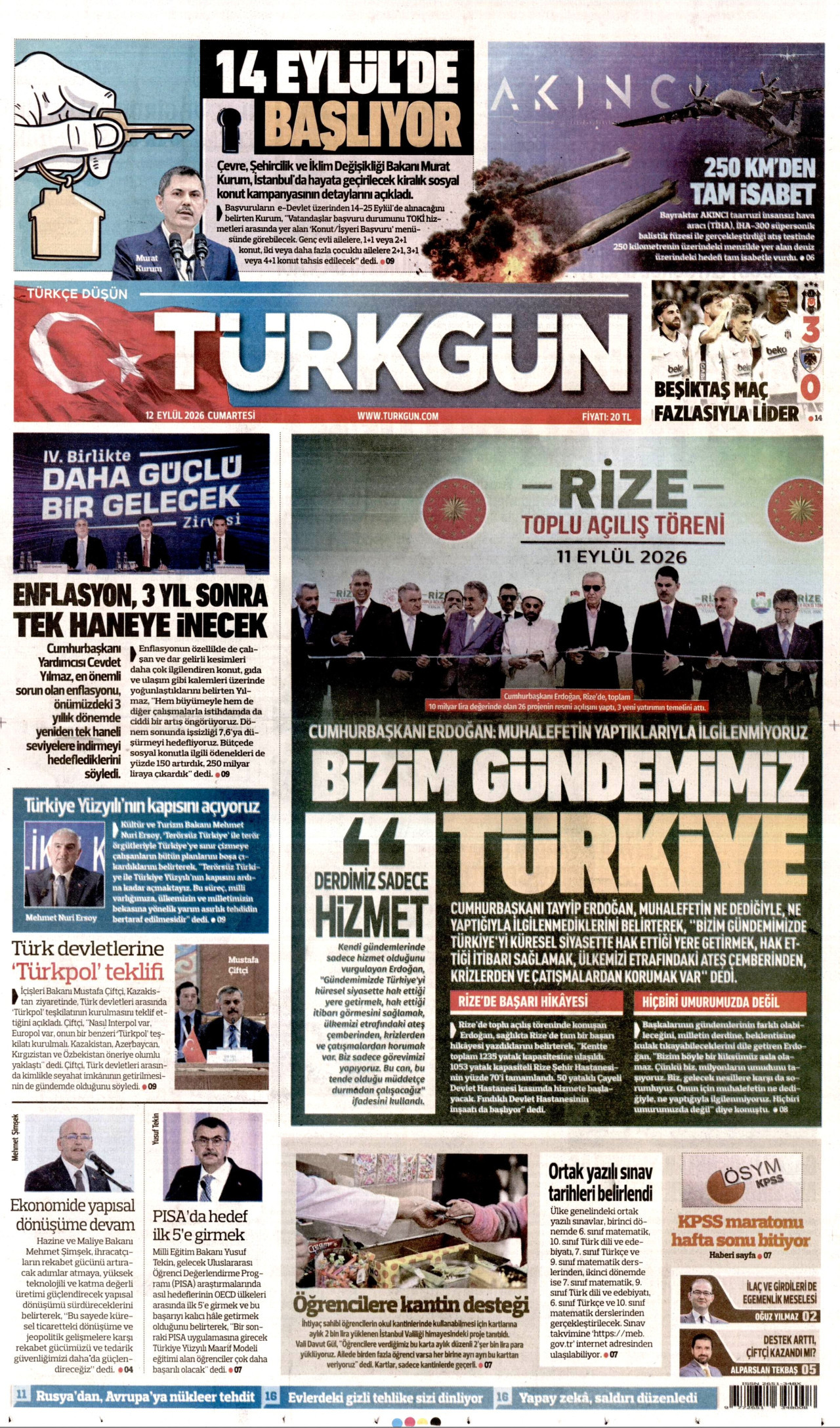 Gazeteler bugün ne yazdı? (12 Eylül) - 7. fotoğraf
