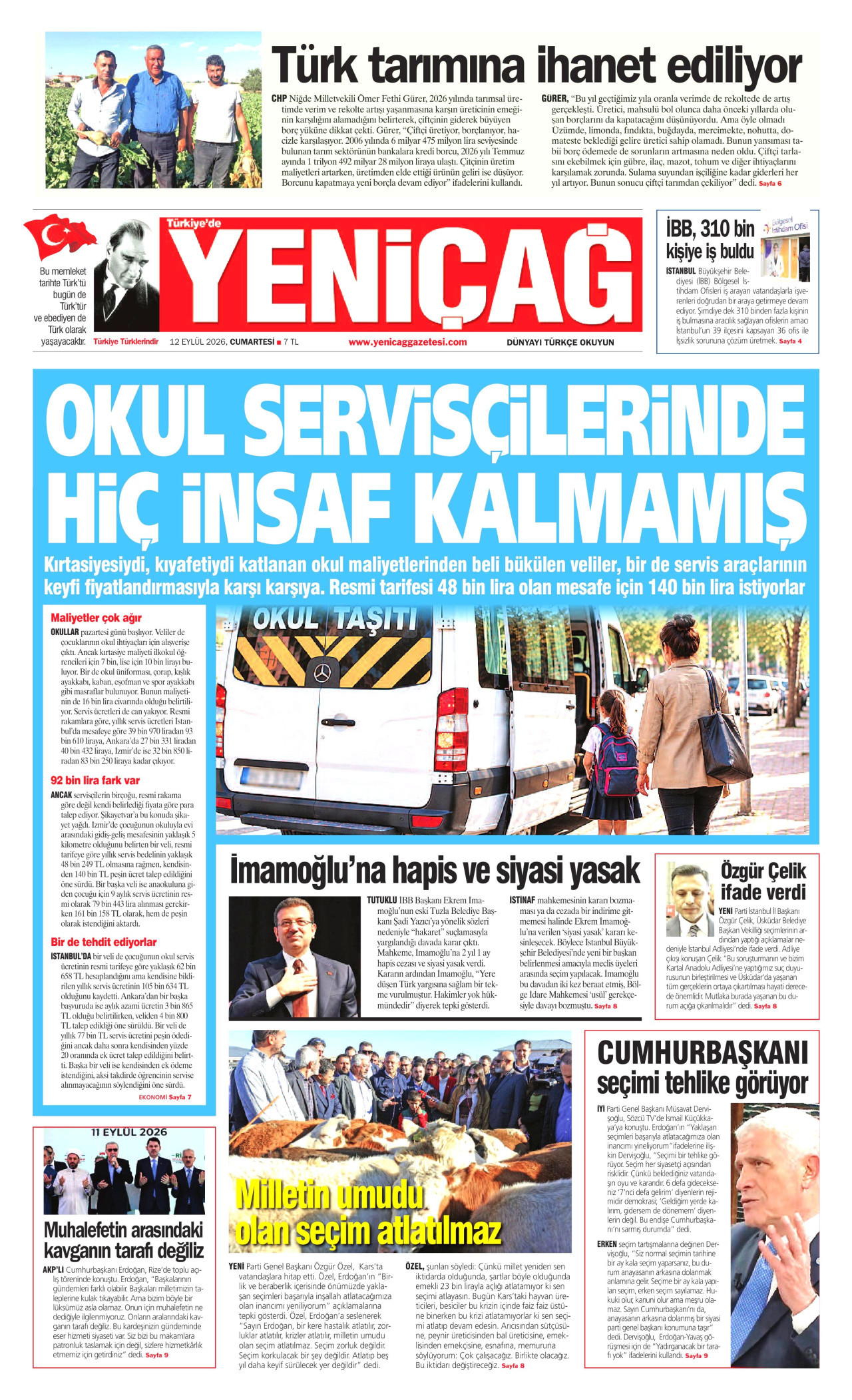 Gazeteler bugün ne yazdı? (12 Eylül) - 2. fotoğraf
