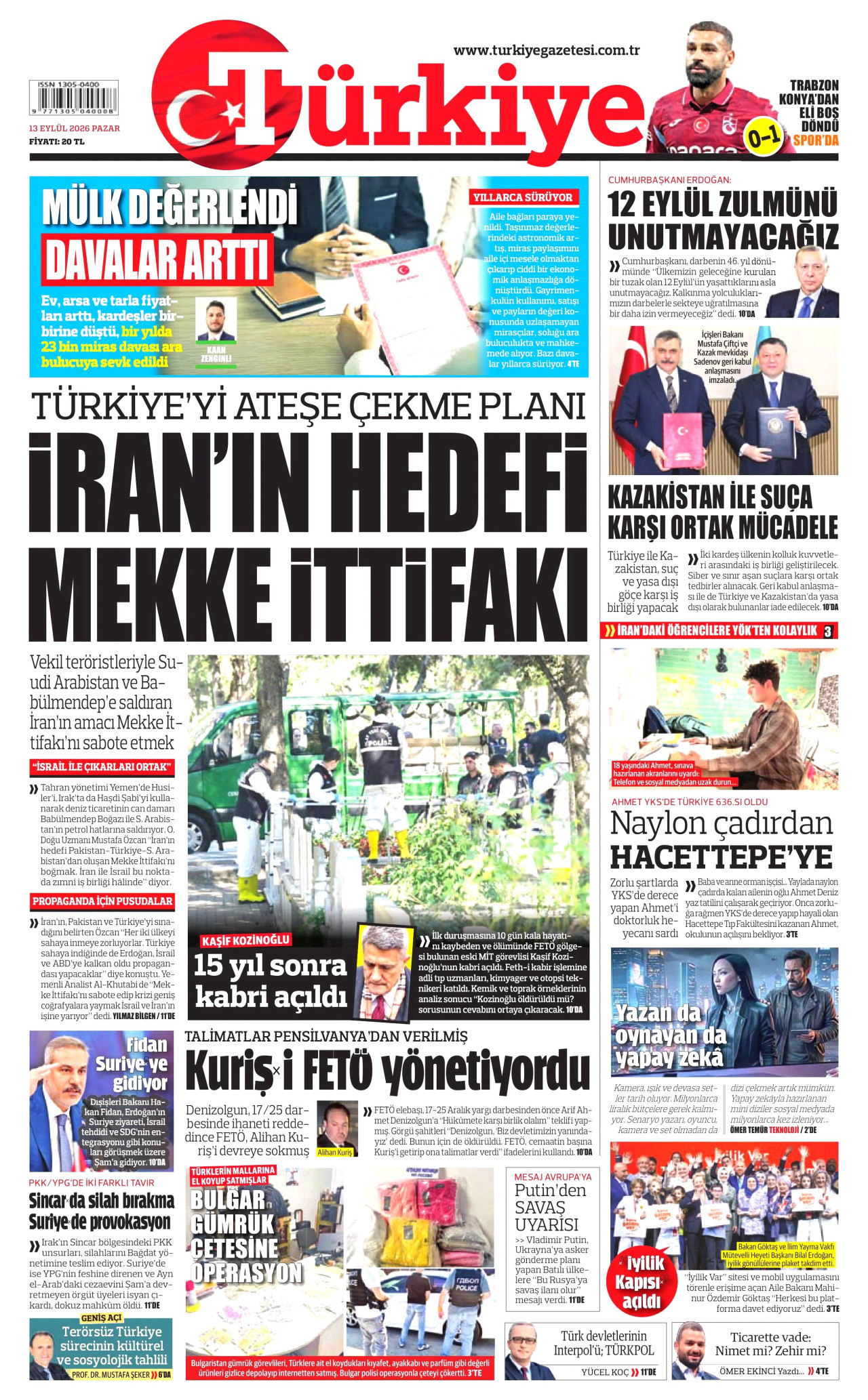 Gazeteler bugün ne yazdı? (13 Eylül) - 2. fotoğraf