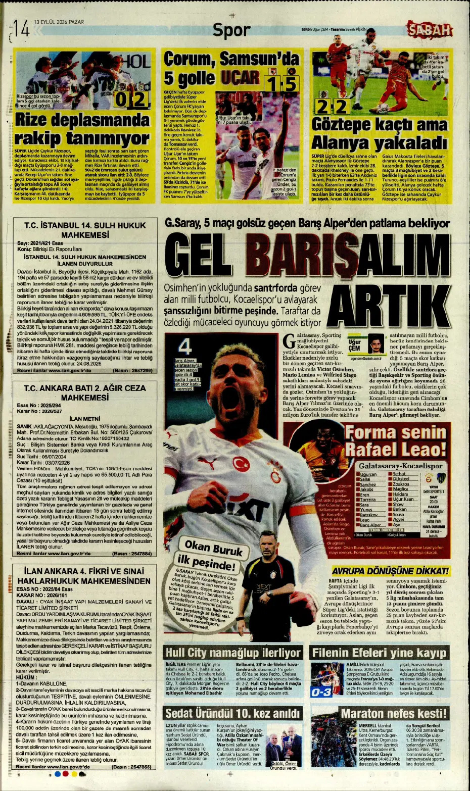 Ne oldu sana ne oldu böyle | Spor manşetleri - 21. fotoğraf