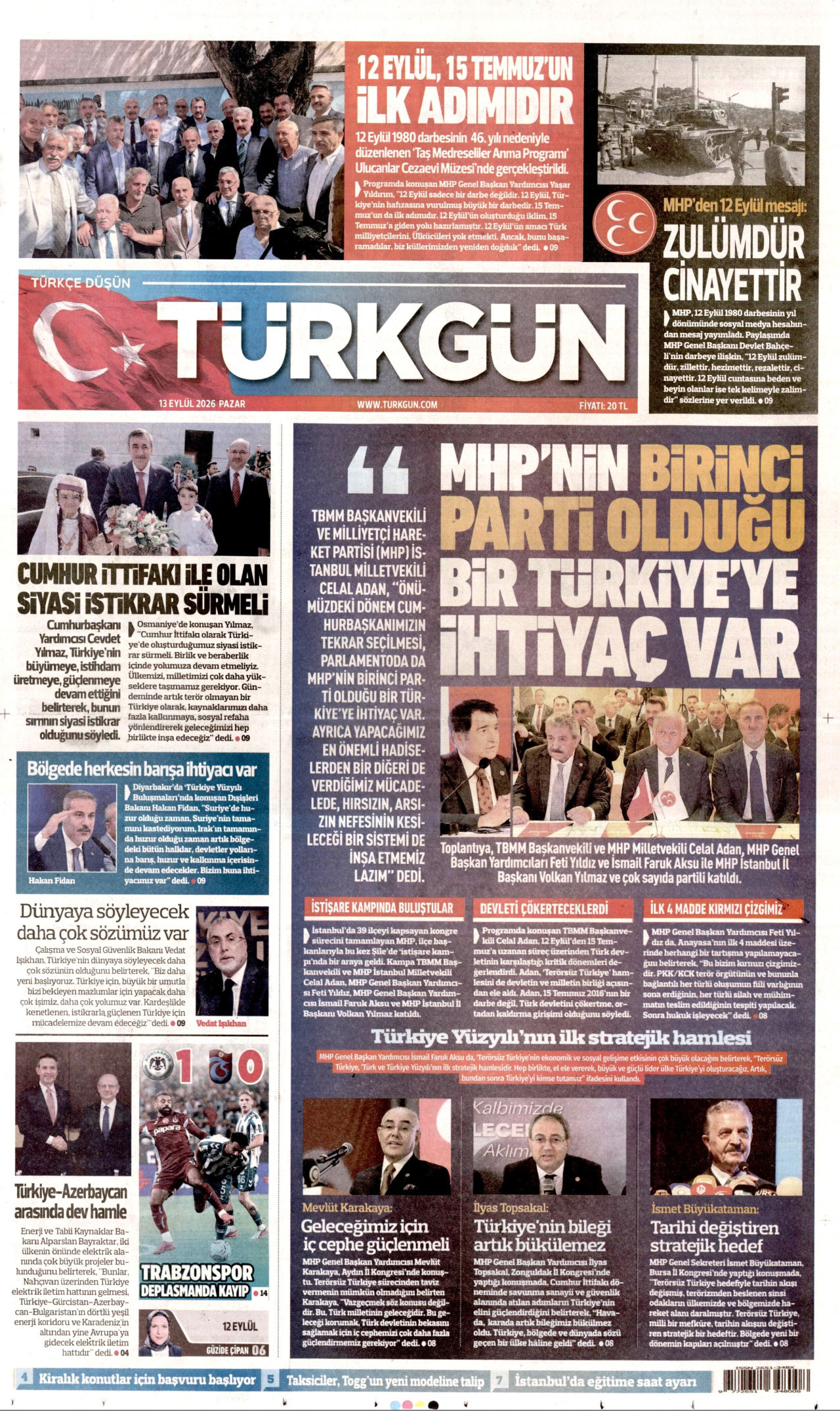 Gazeteler bugün ne yazdı? (13 Eylül) - 11. fotoğraf