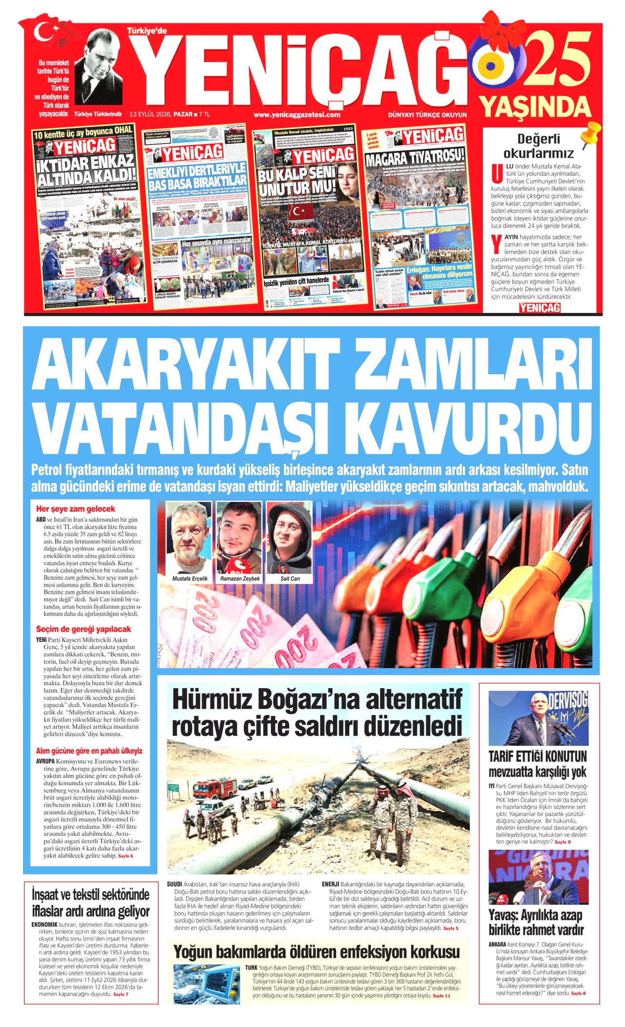 Gazeteler bugün ne yazdı? (13 Eylül) - 8. fotoğraf