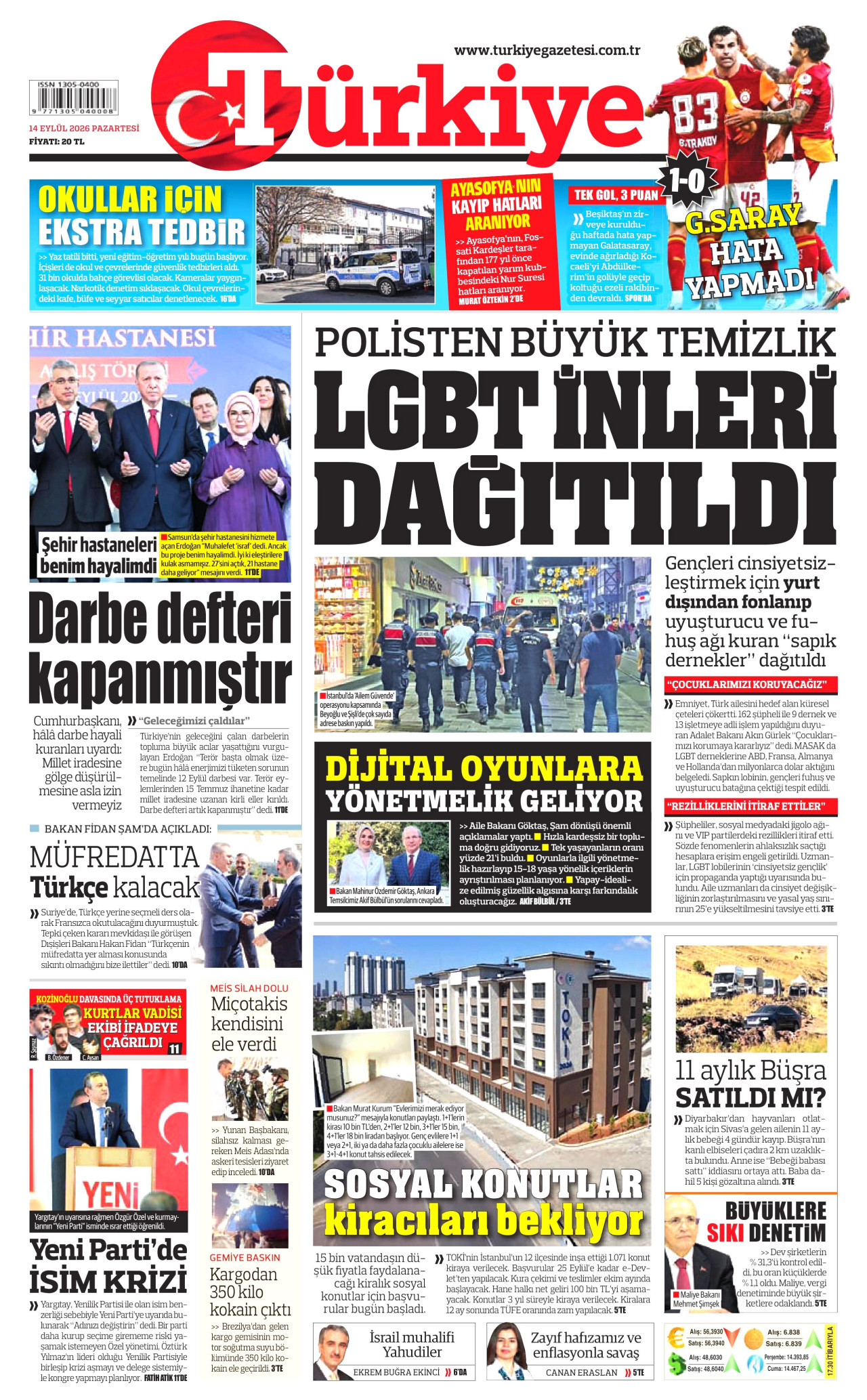 Gazeteler bugün ne yazdı? (14 Eylül) - 1. fotoğraf