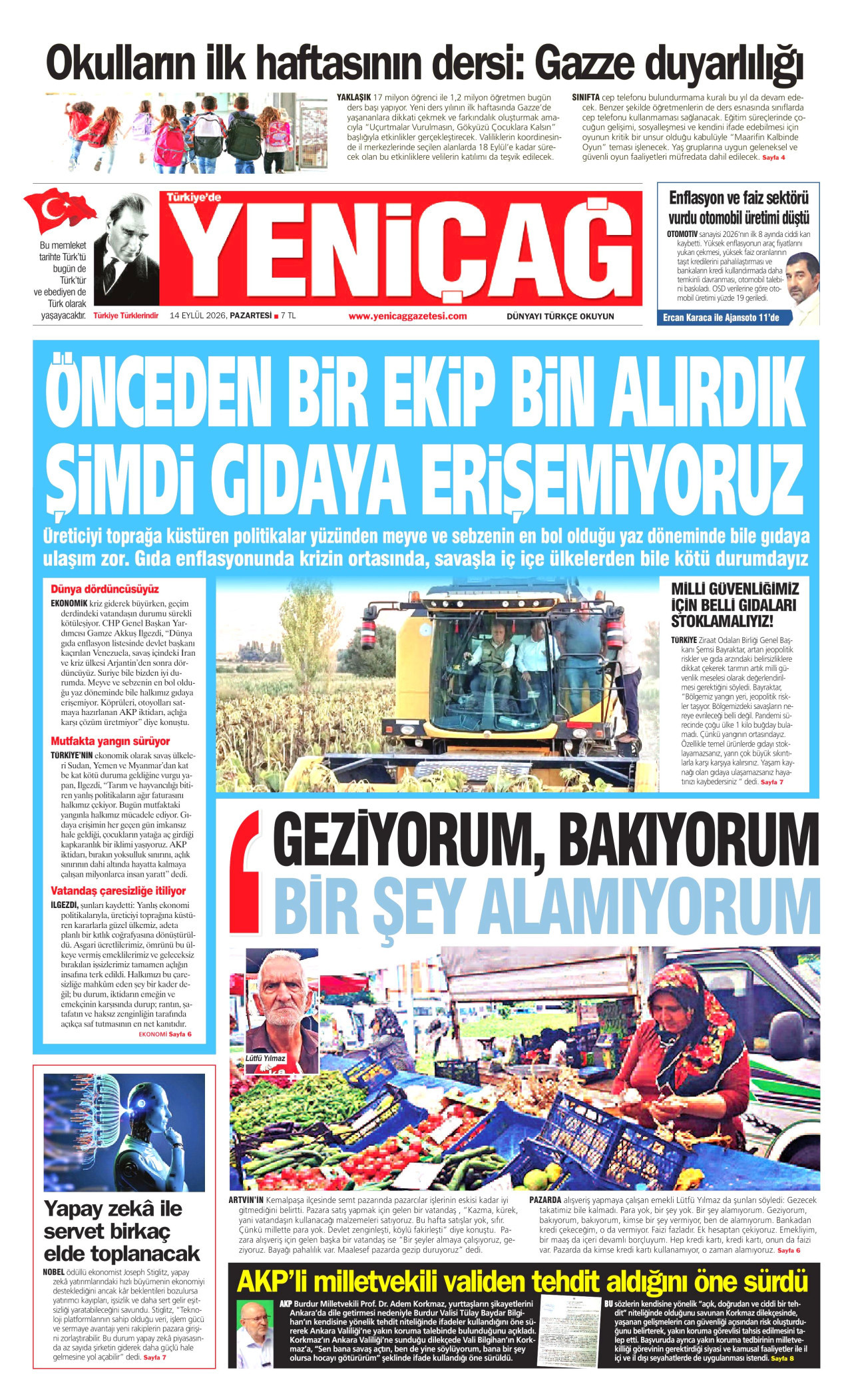 Gazeteler bugün ne yazdı? (14 Eylül) - 2. fotoğraf