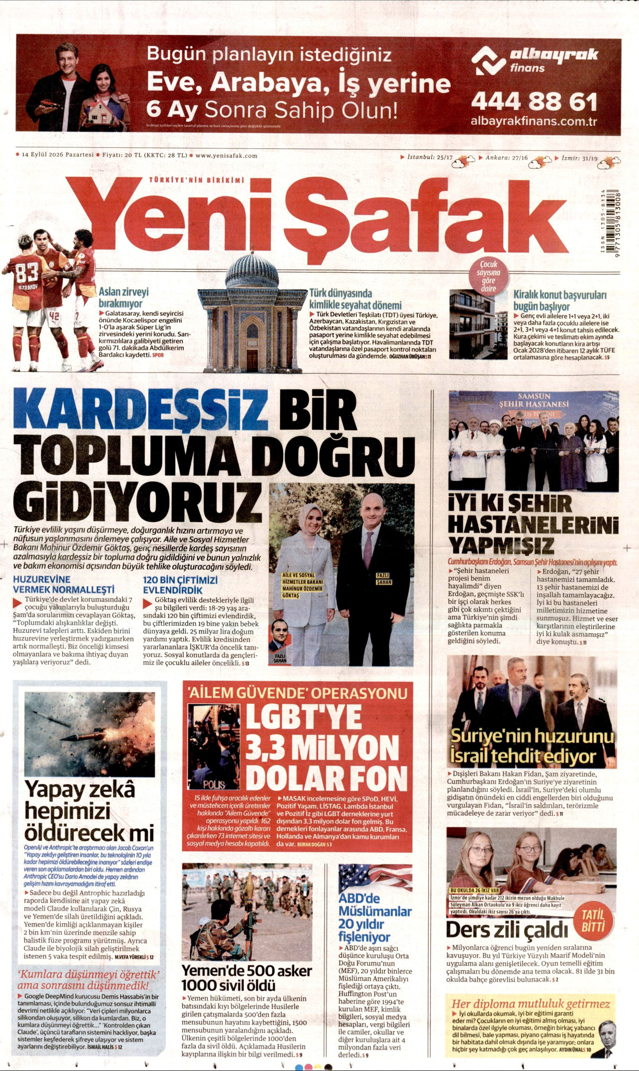Gazeteler bugün ne yazdı? (14 Eylül) - 7. fotoğraf
