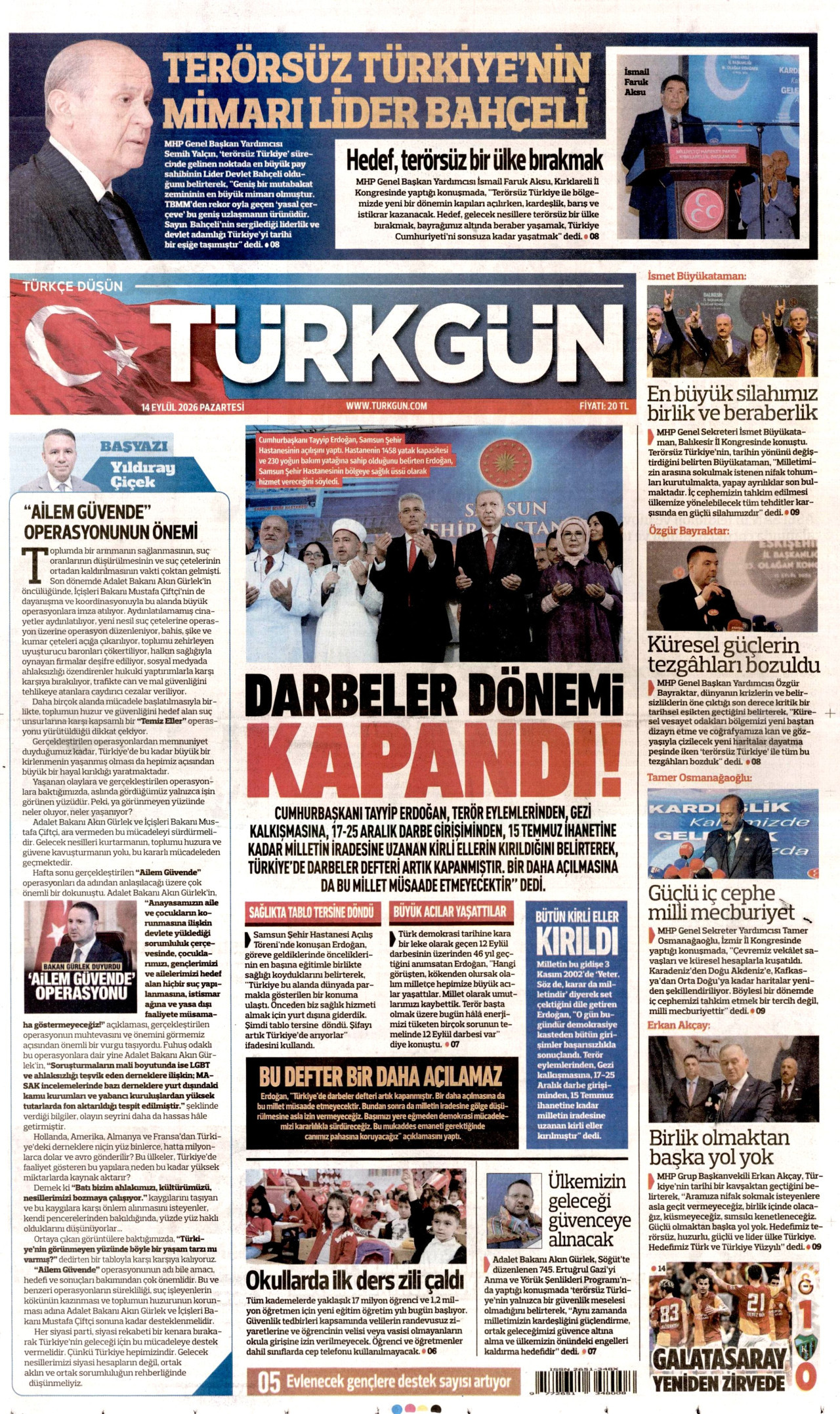 Gazeteler bugün ne yazdı? (14 Eylül) - 6. fotoğraf