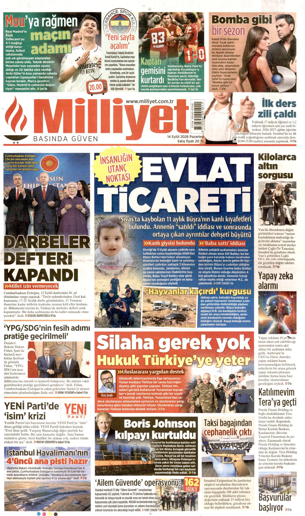 Gazeteler bugün ne yazdı? (14 Eylül) - 8. fotoğraf