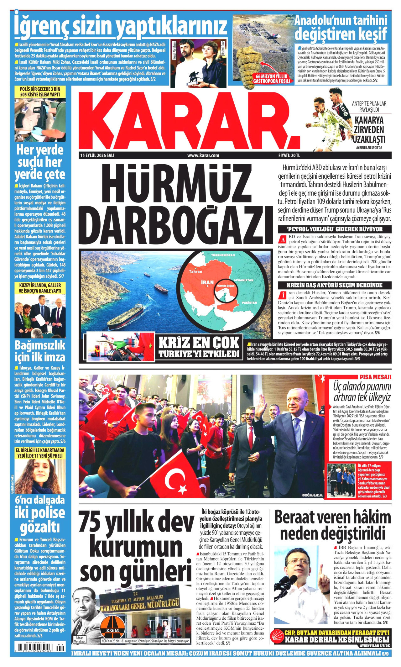 Gazeteler bugün ne yazdı? (15 Eylül) - 9. fotoğraf