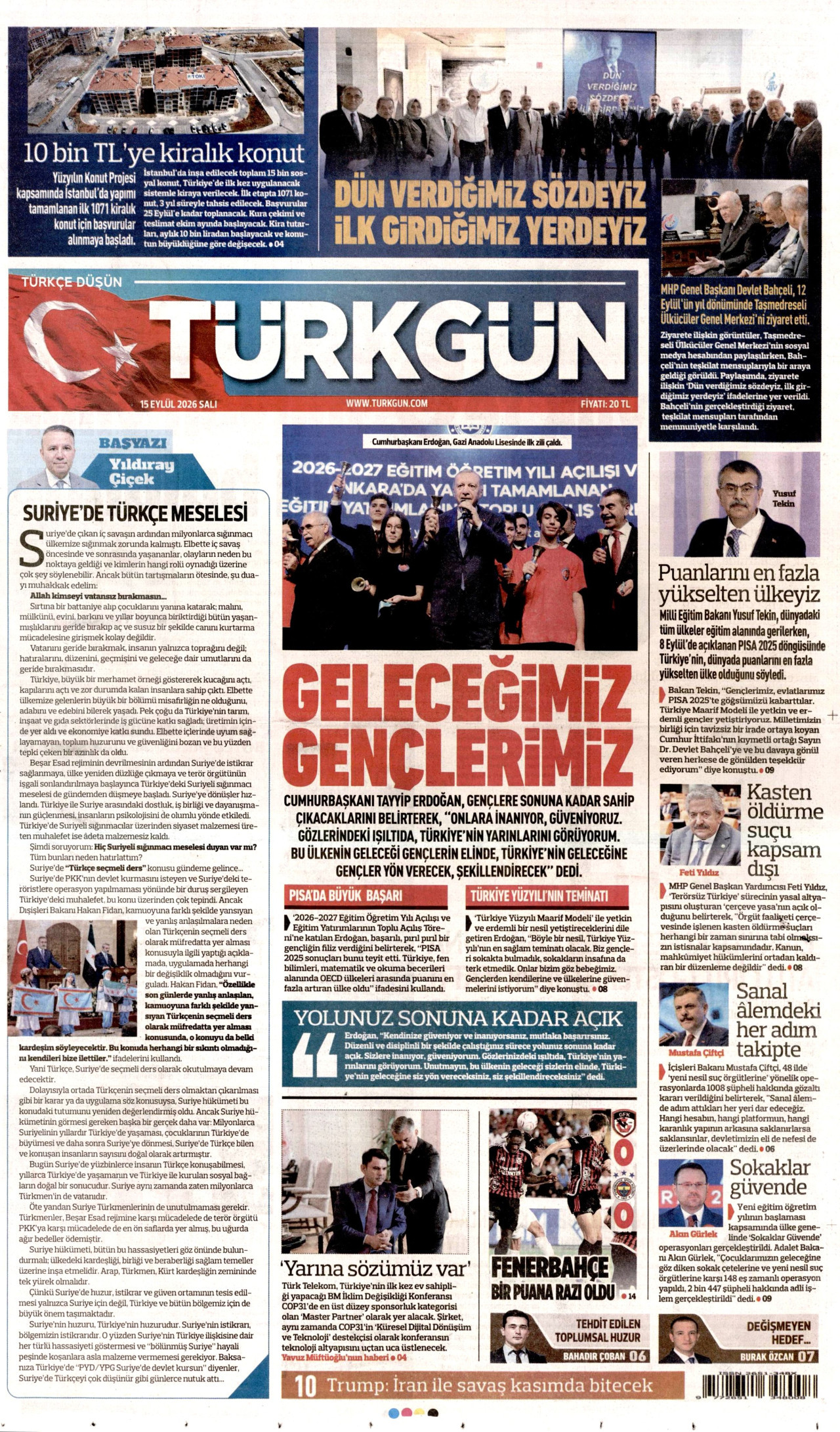Gazeteler bugün ne yazdı? (15 Eylül) - 7. fotoğraf