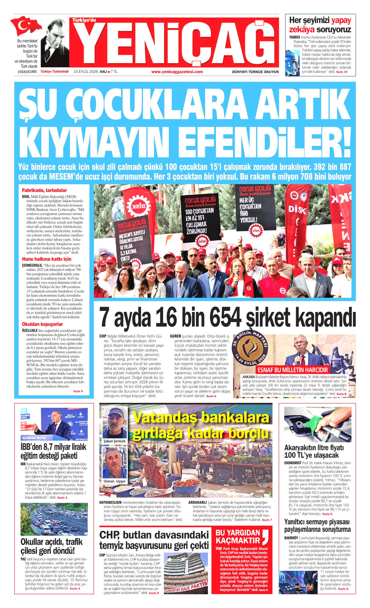 Gazeteler bugün ne yazdı? (15 Eylül) - 4. fotoğraf