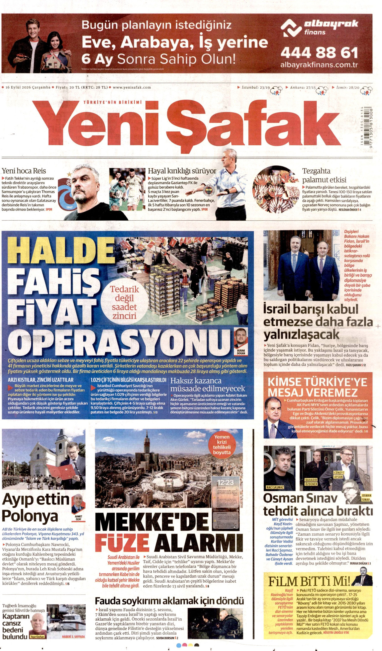 Gazeteler bugün ne yazdı? (16 Eylül) - 7. fotoğraf