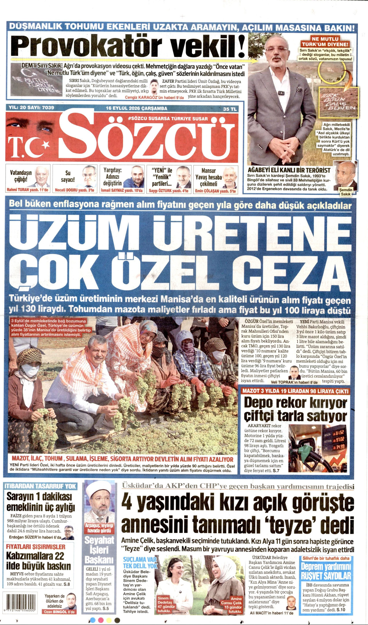 Gazeteler bugün ne yazdı? (16 Eylül) - 11. fotoğraf