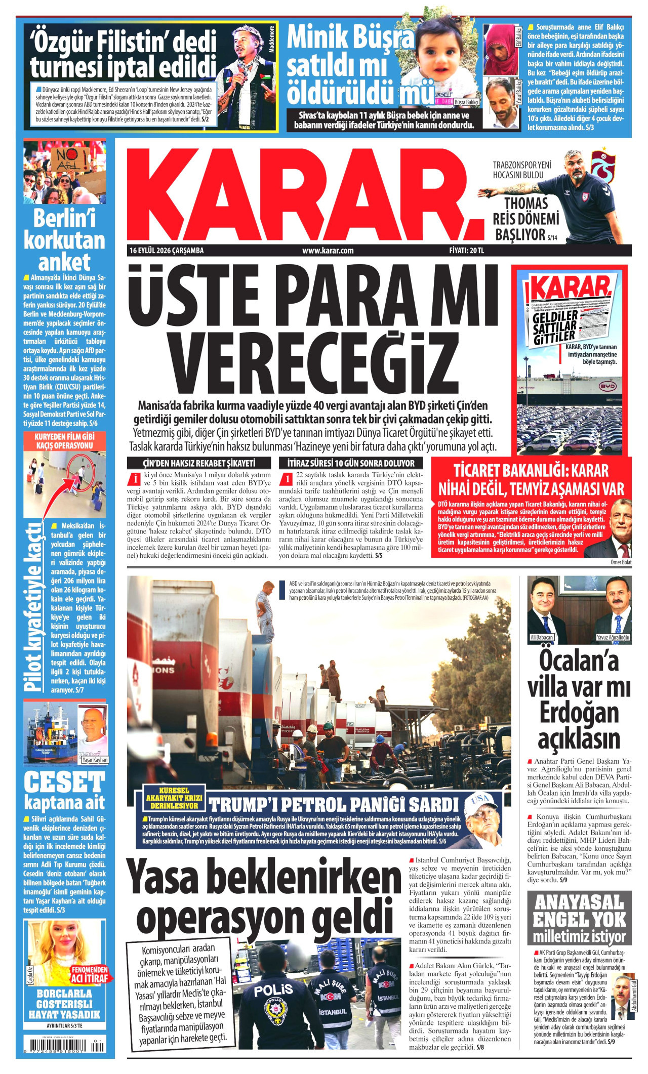 Gazeteler bugün ne yazdı? (16 Eylül) - 6. fotoğraf