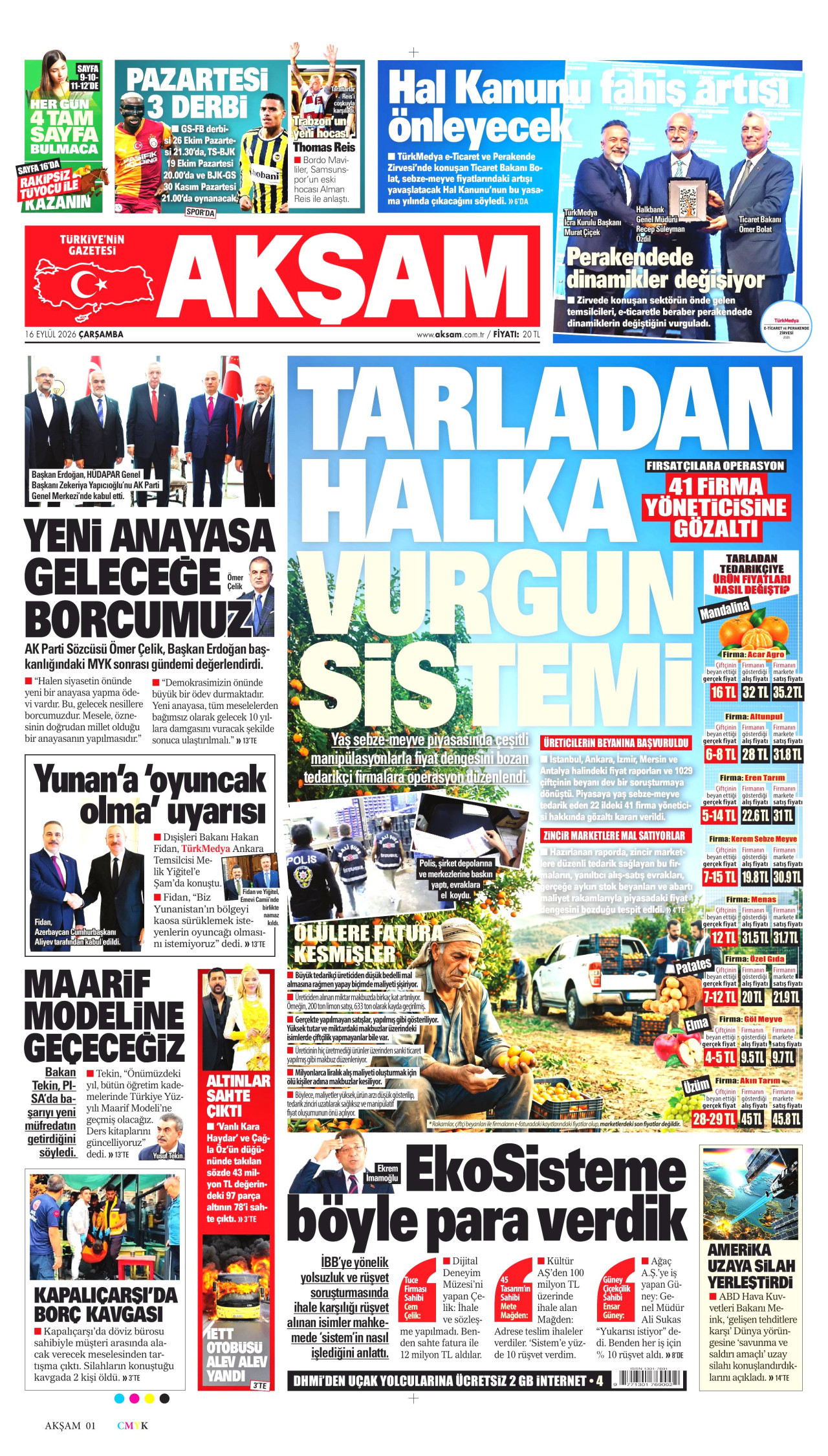 Gazeteler bugün ne yazdı? (16 Eylül) - 3. fotoğraf