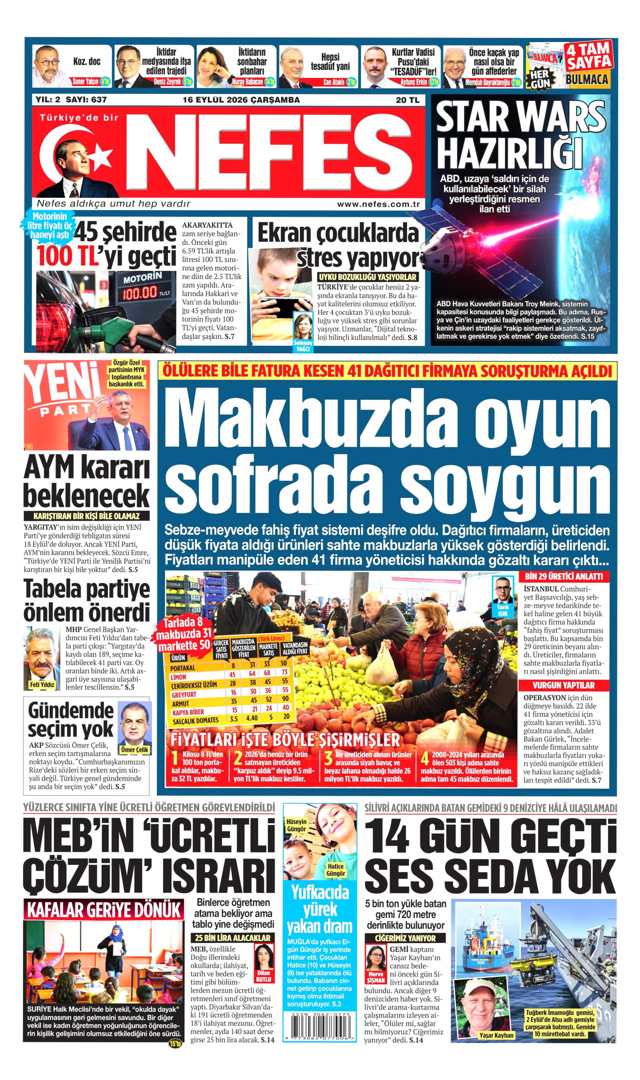 Gazeteler bugün ne yazdı? (16 Eylül) - 12. fotoğraf