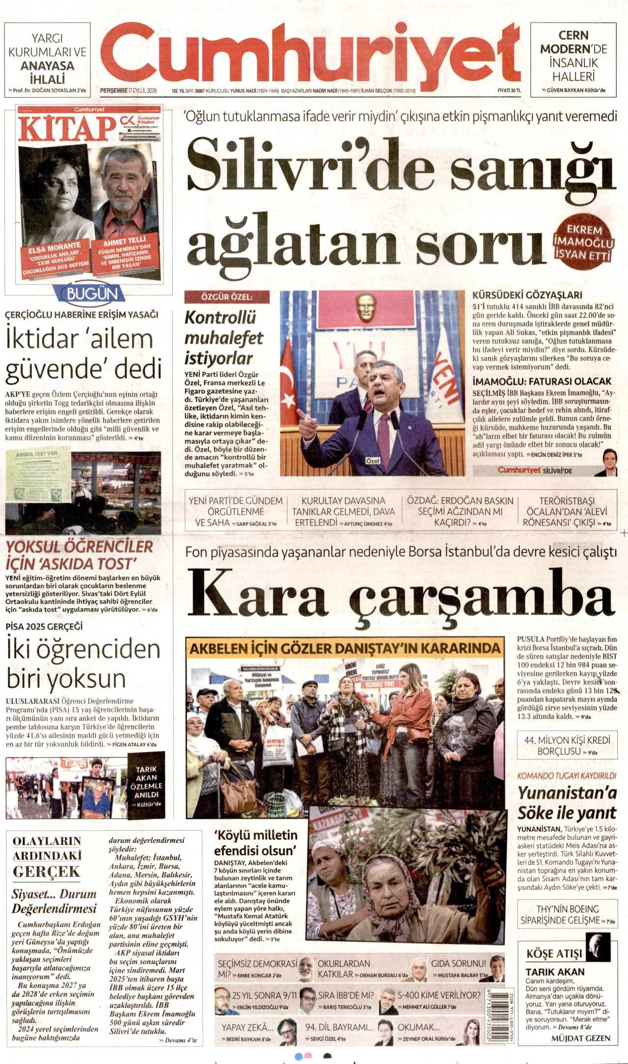 Gazeteler bugün ne yazdı? (17 Eylül) - 7. fotoğraf