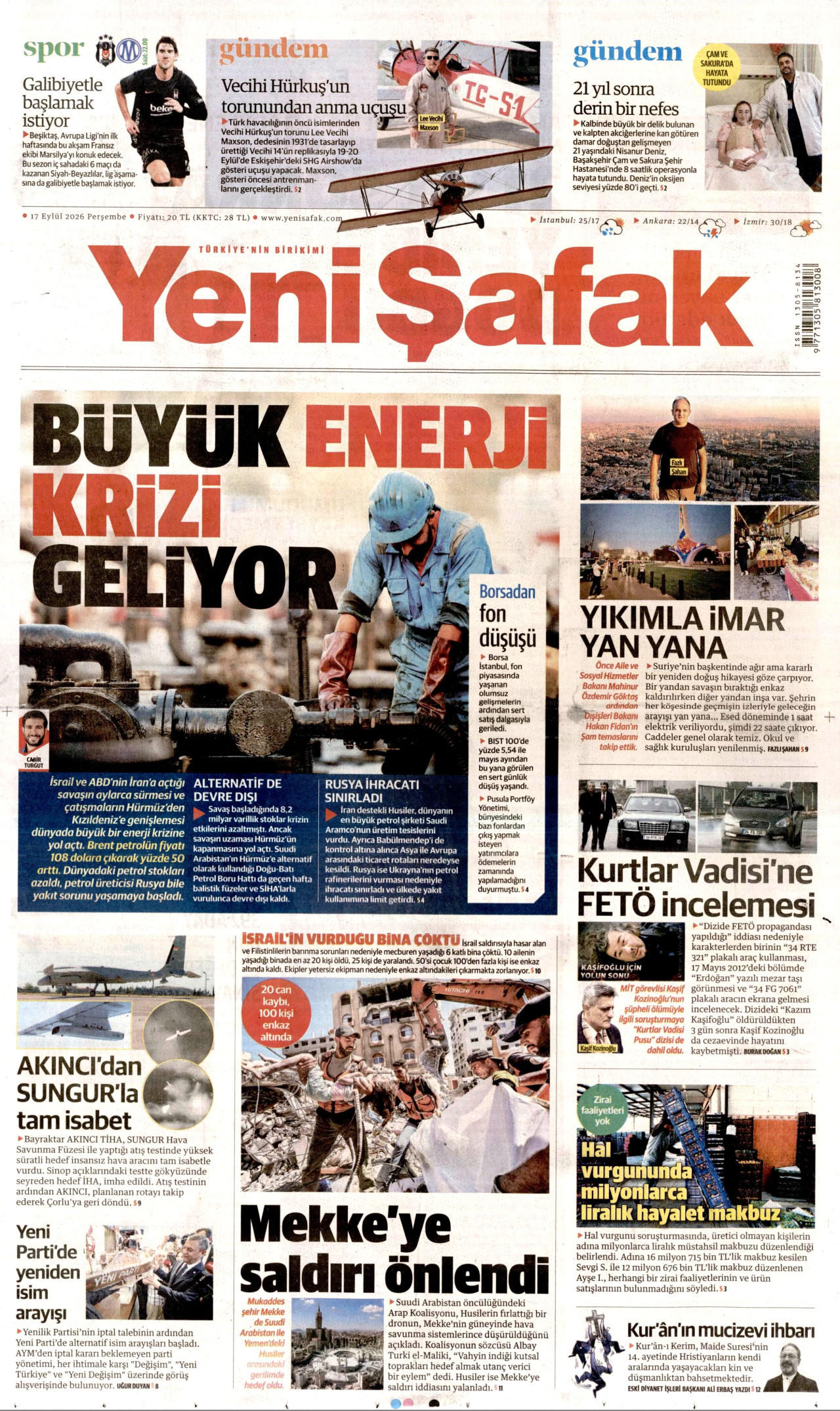 Gazeteler bugün ne yazdı? (17 Eylül) - 4. fotoğraf