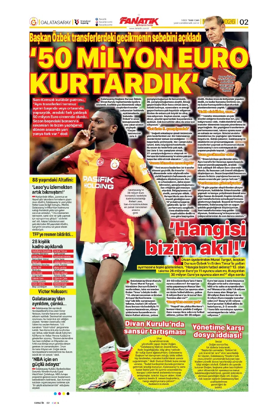 Ertuğrul Doğan: Şampiyon olunacak kadro! Spor basını bugün ne yazdı? (17 Eylül) - 11. fotoğraf