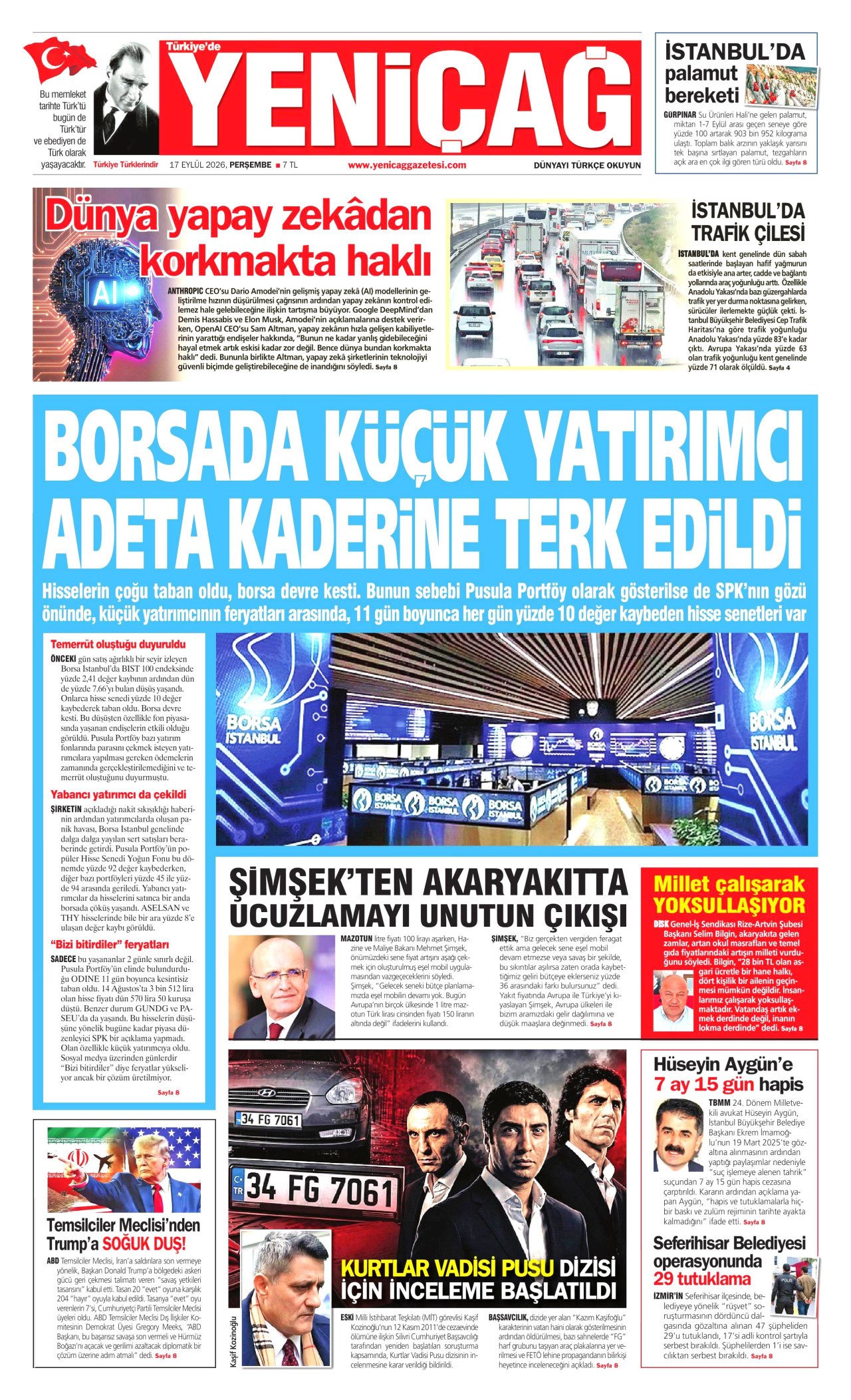 Gazeteler bugün ne yazdı? (17 Eylül) - 9. fotoğraf