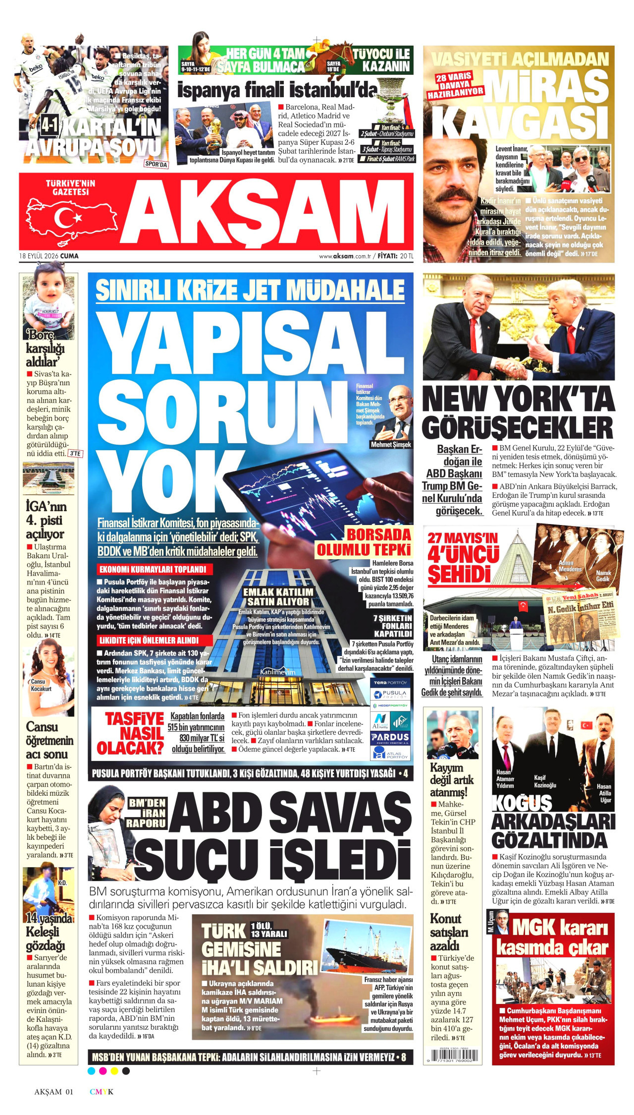 Gazeteler bugün ne yazdı? (18 Eylül) - 6. fotoğraf