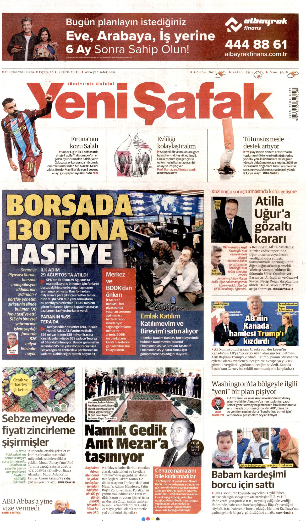 Gazeteler bugün ne yazdı? (18 Eylül) - 3. fotoğraf